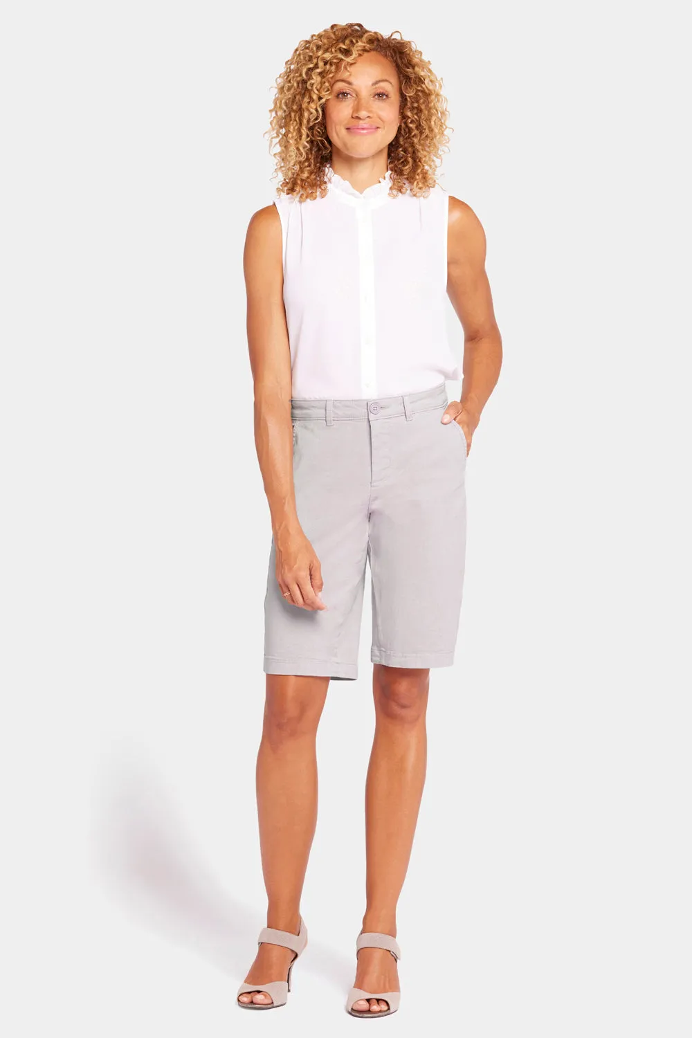 Bermuda Shorts - Pearl Grey sold by NYDJ