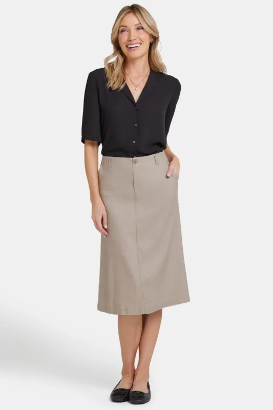 Marilyn A-Line Skirt - Saddlewood sold by NYDJ