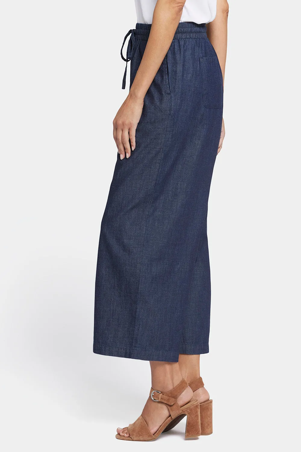Jayne Pull-On Wide Leg Ankle Pants - Bay Blue Wash sold by NYDJ product image thumbnail 3