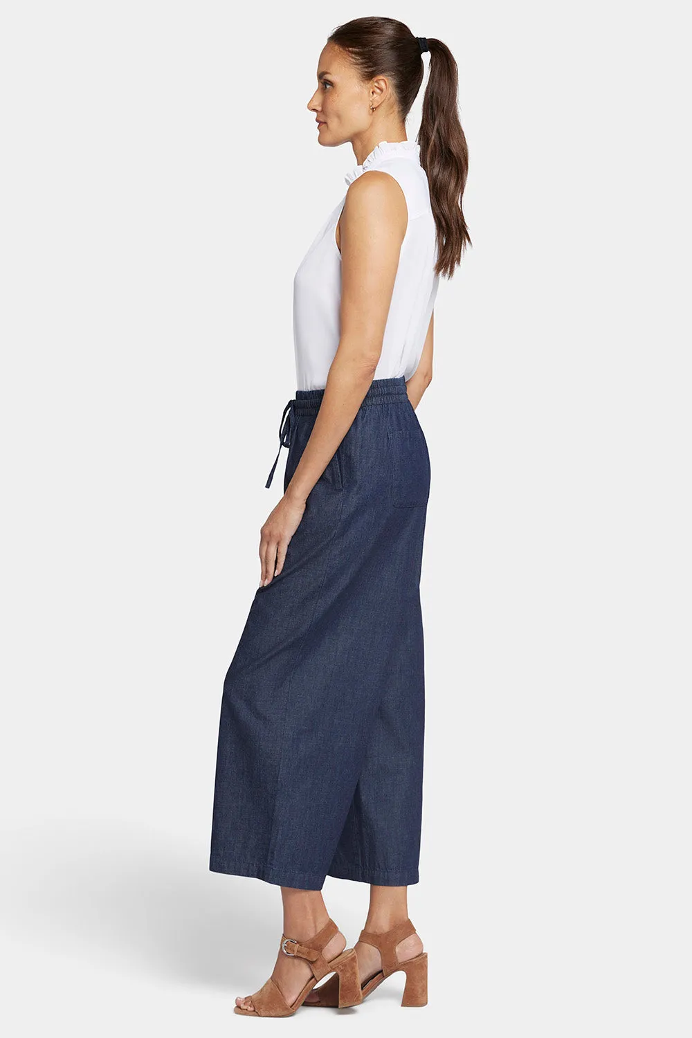 Jayne Pull-On Wide Leg Ankle Pants - Bay Blue Wash sold by NYDJ product image thumbnail 5
