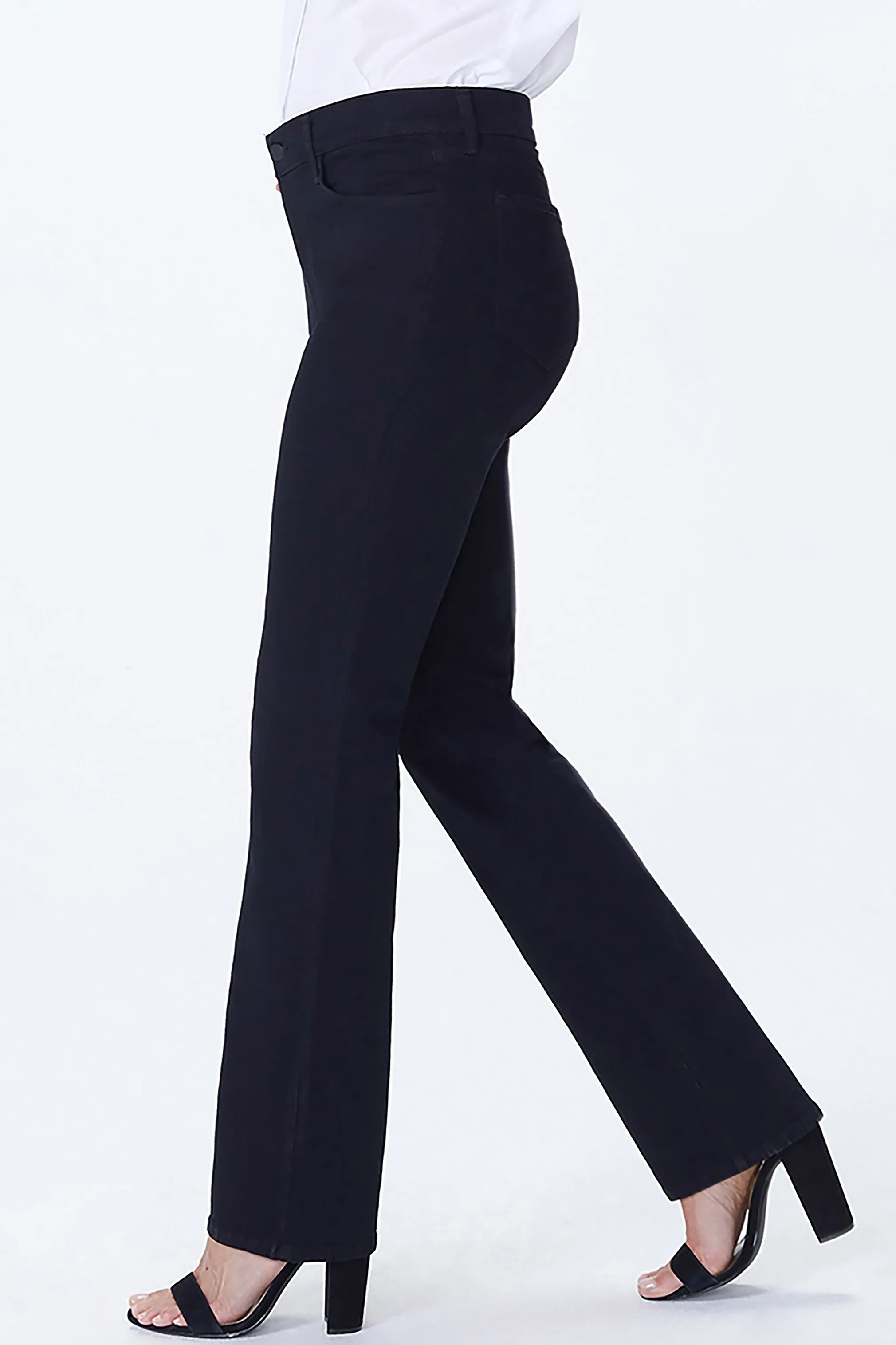 Marilyn Straight Jeans In Petite - Black sold by NYDJ