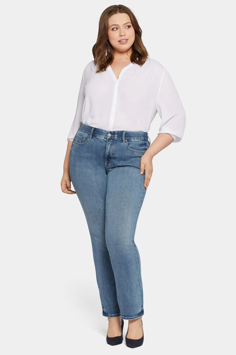 Waist-Match™ Marilyn Straight Jeans In Plus Size - Romance sold by NYDJ