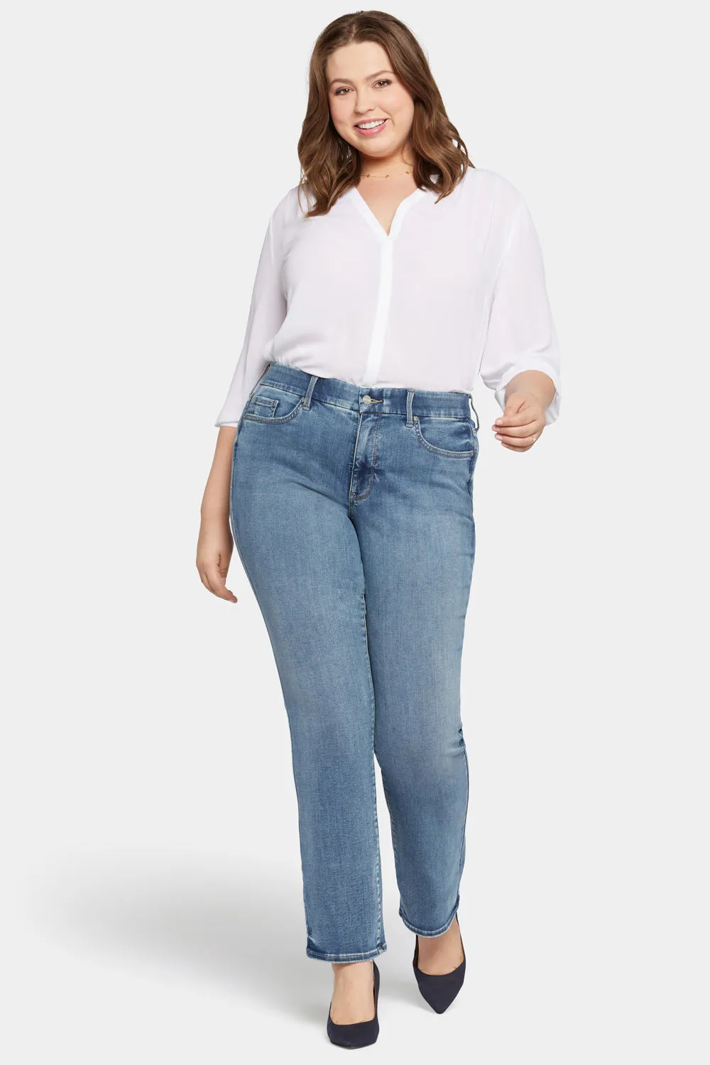 Waist-Match™ Marilyn Straight Jeans In Plus Size - Romance sold by NYDJ product image thumbnail 4