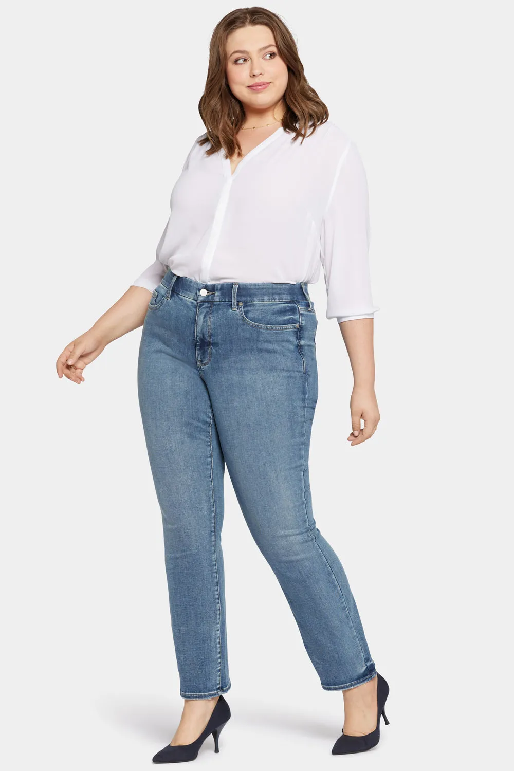 Waist-Match™ Marilyn Straight Jeans In Plus Size - Romance sold by NYDJ product image thumbnail 5
