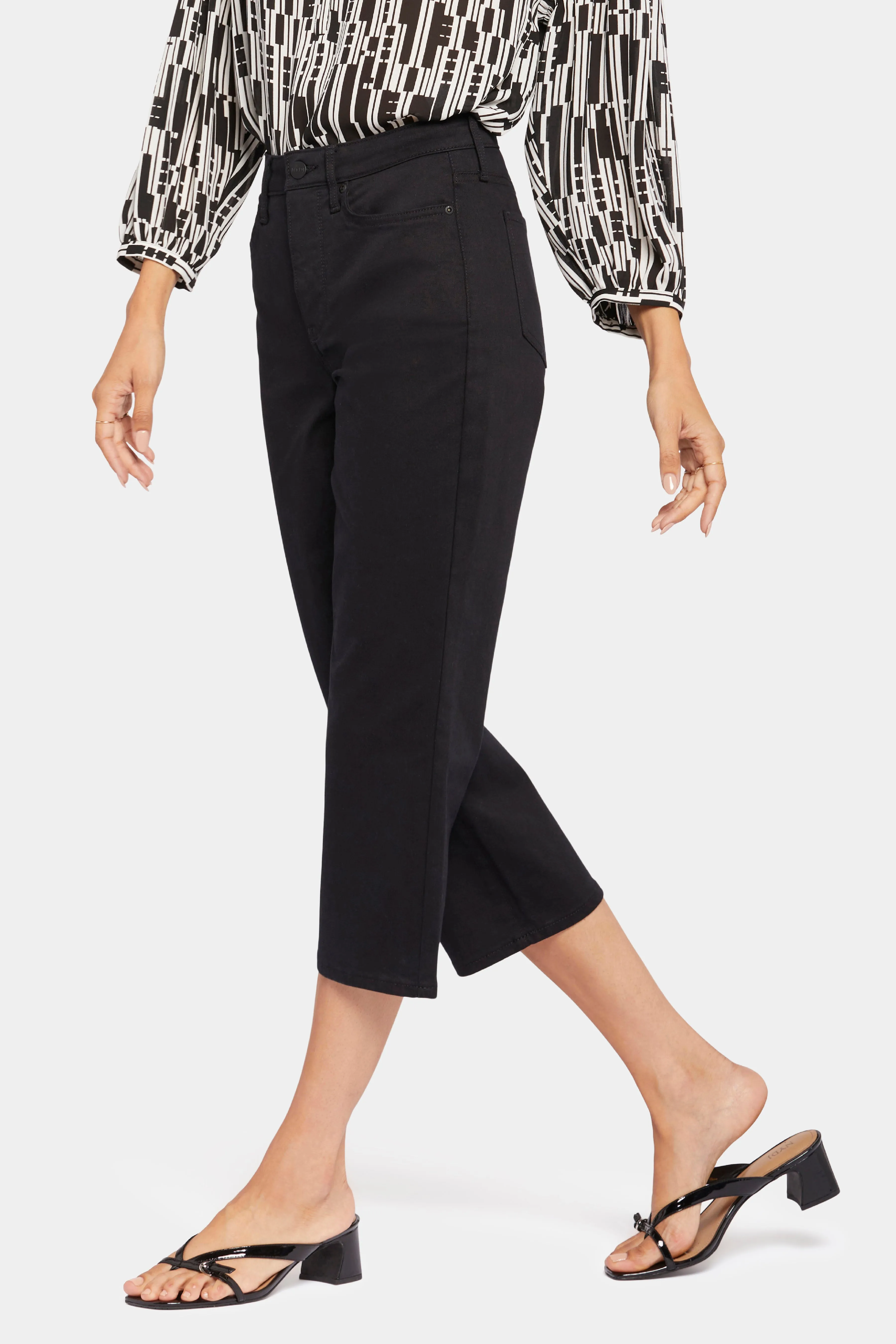 Joni Relaxed Capri Jeans In Petite - Black sold by NYDJ product image thumbnail 3