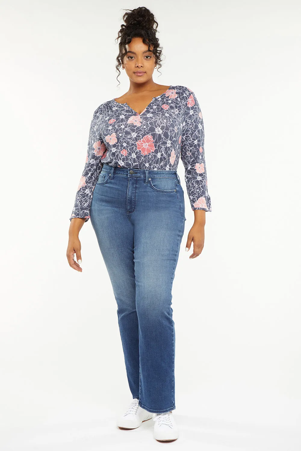 Bailey Relaxed Straight Jeans In Plus Size - Bluewell sold by NYDJ product image thumbnail 4