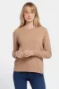 Cashmere Essential Crewneck Sweater - Tan sold by NYDJ