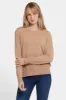 Cashmere Essential Crewneck Sweater - Tan sold by NYDJ