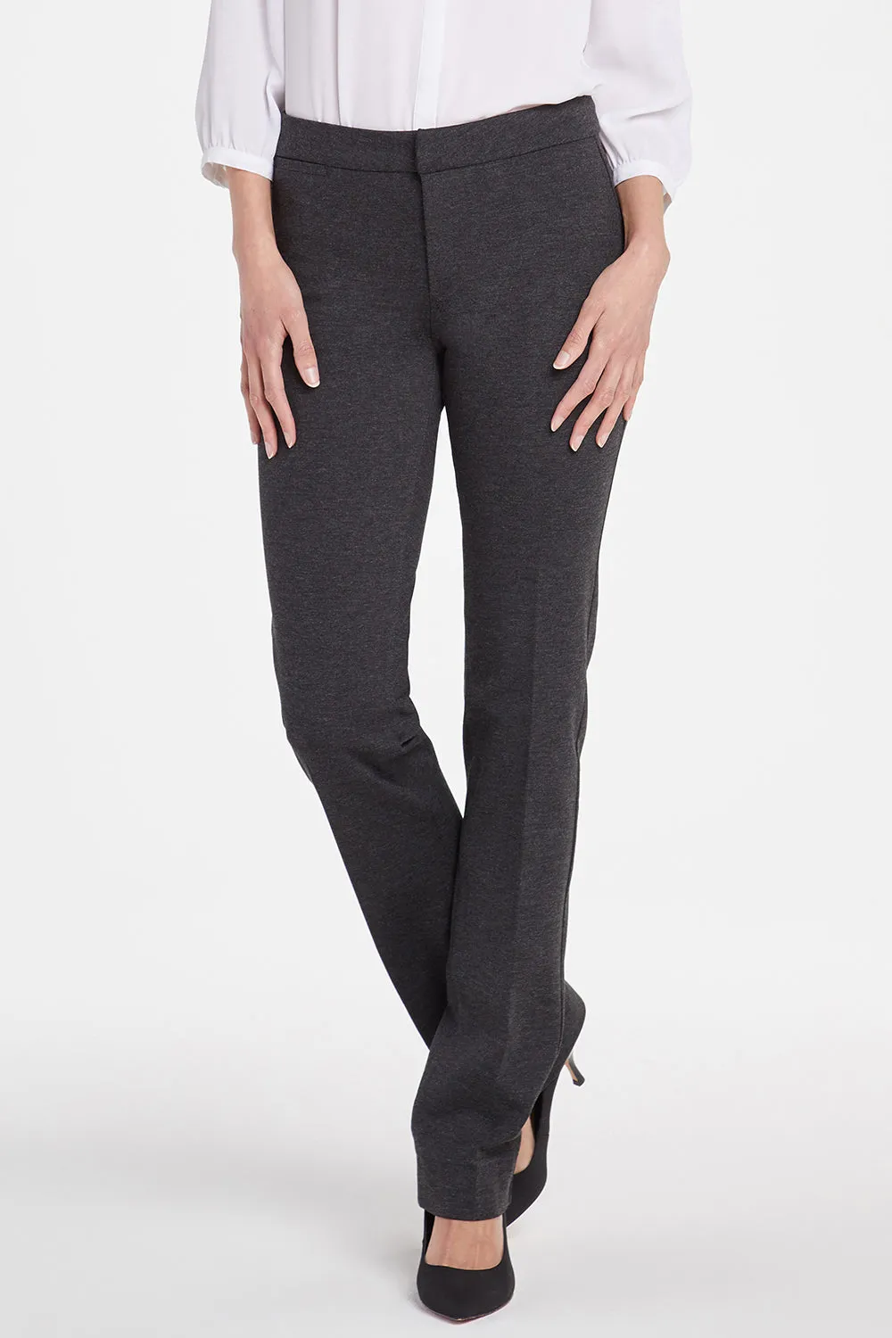 Slim Trouser Pants In Petite - Charcoal Heathered sold by NYDJ product image thumbnail 3