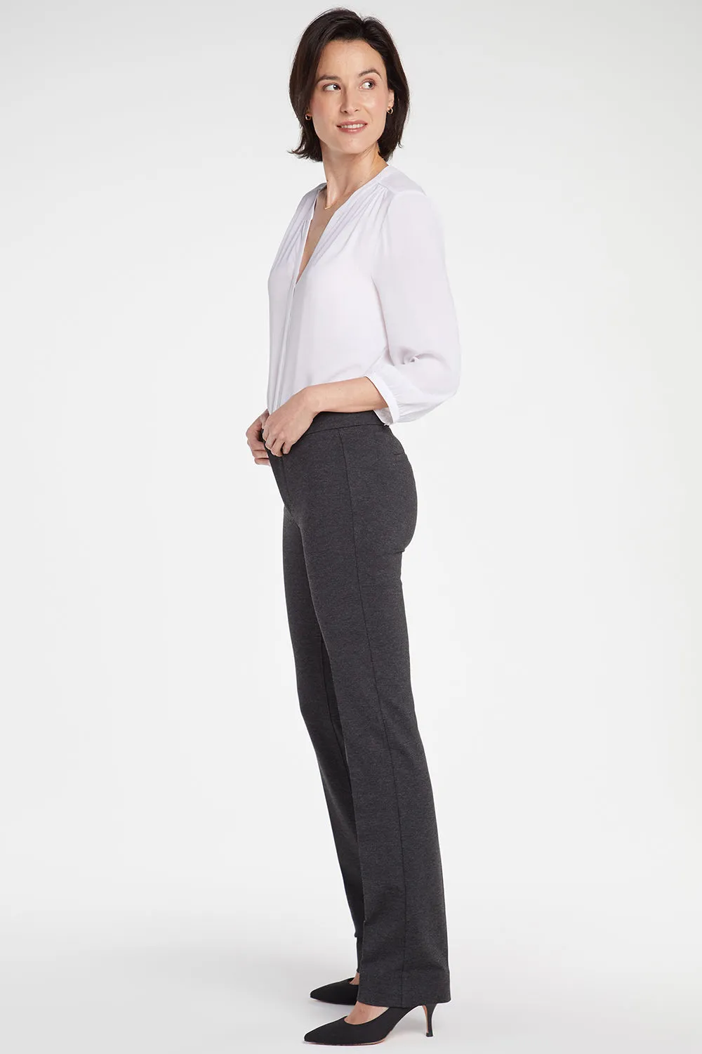 Slim Trouser Pants In Petite - Charcoal Heathered sold by NYDJ product image thumbnail 5