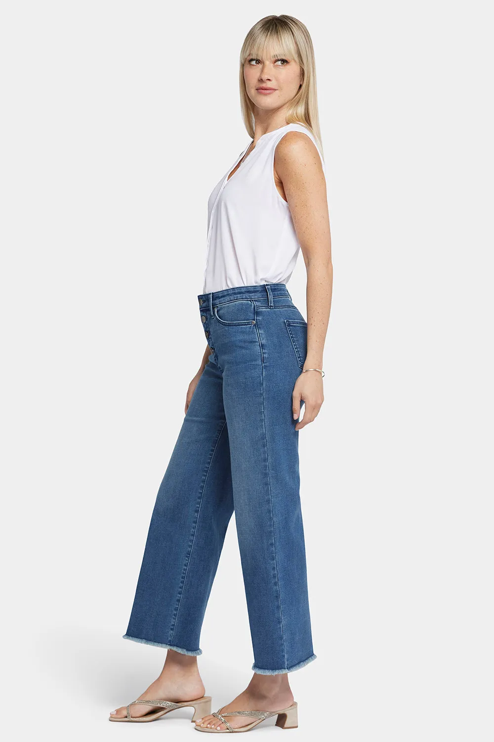 Teresa Wide Leg Ankle Jeans - Mission Blue sold by NYDJ product image thumbnail 5