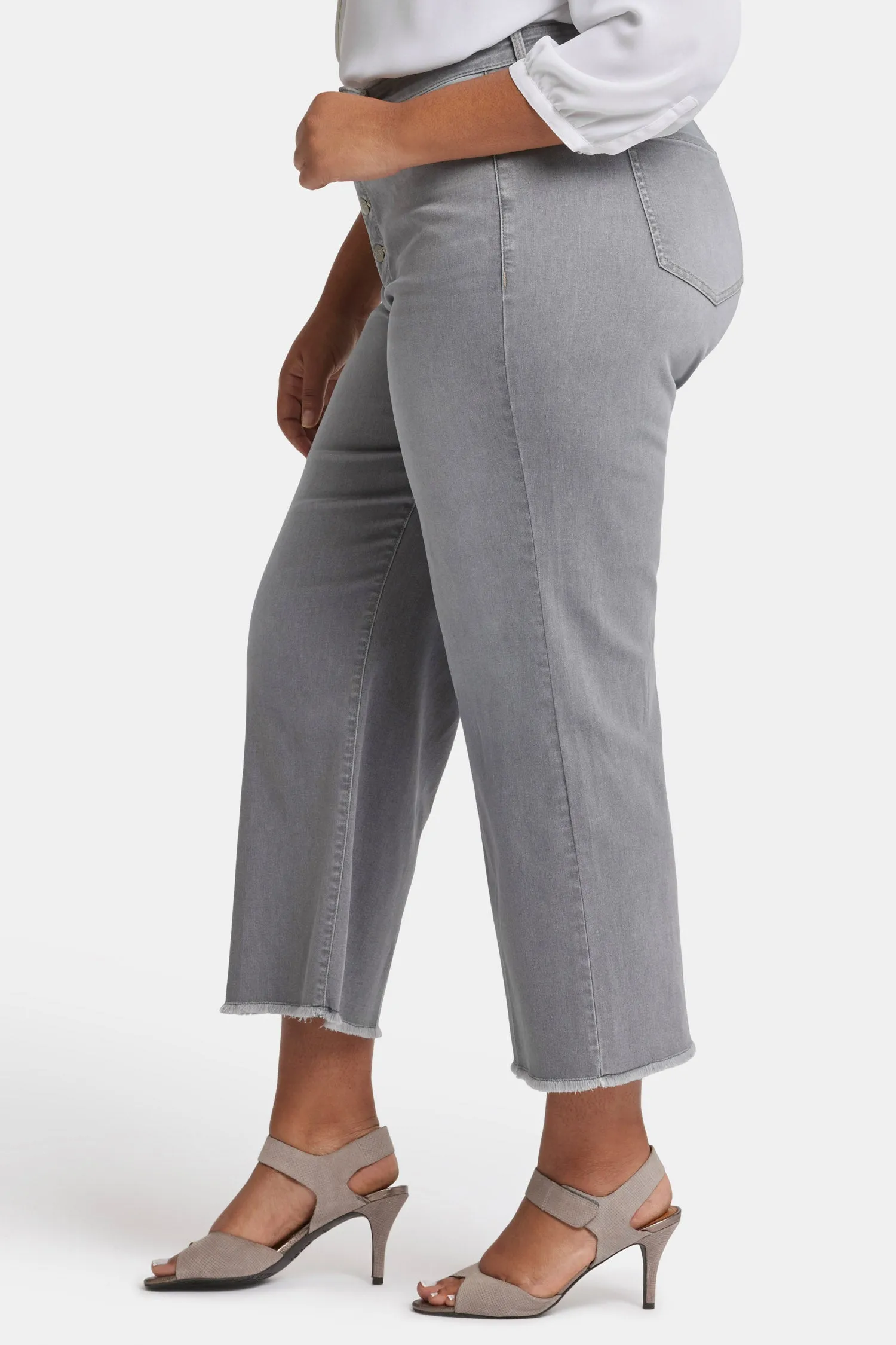 Teresa Wide Leg Ankle Jeans In Plus Size - Rock Sand sold by NYDJ product image thumbnail 3