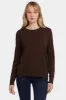 Cashmere Essential Crewneck Sweater - Brown sold by NYDJ