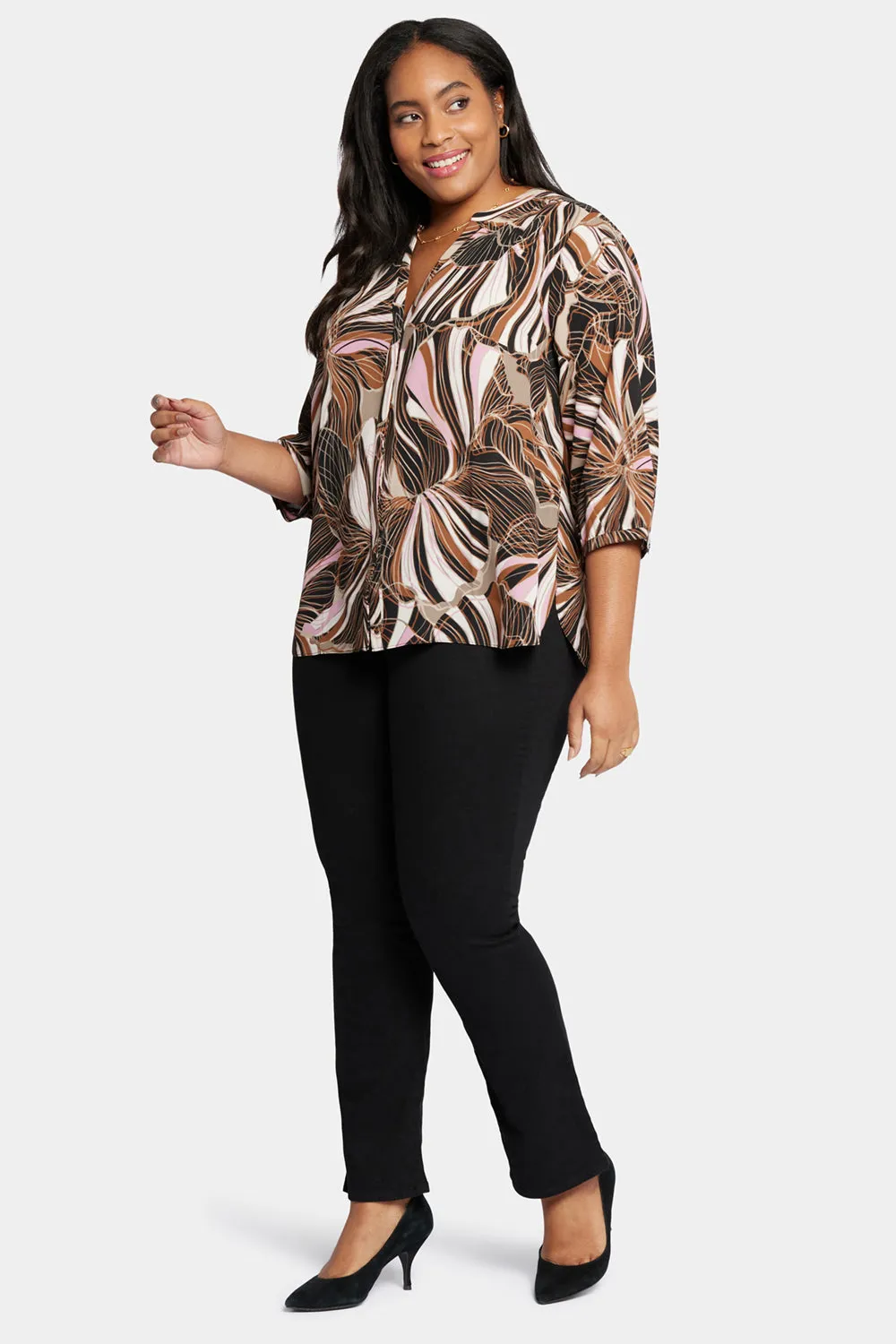 Pintuck Blouse In Plus Size - Half Moon Bay sold by NYDJ product image thumbnail 3