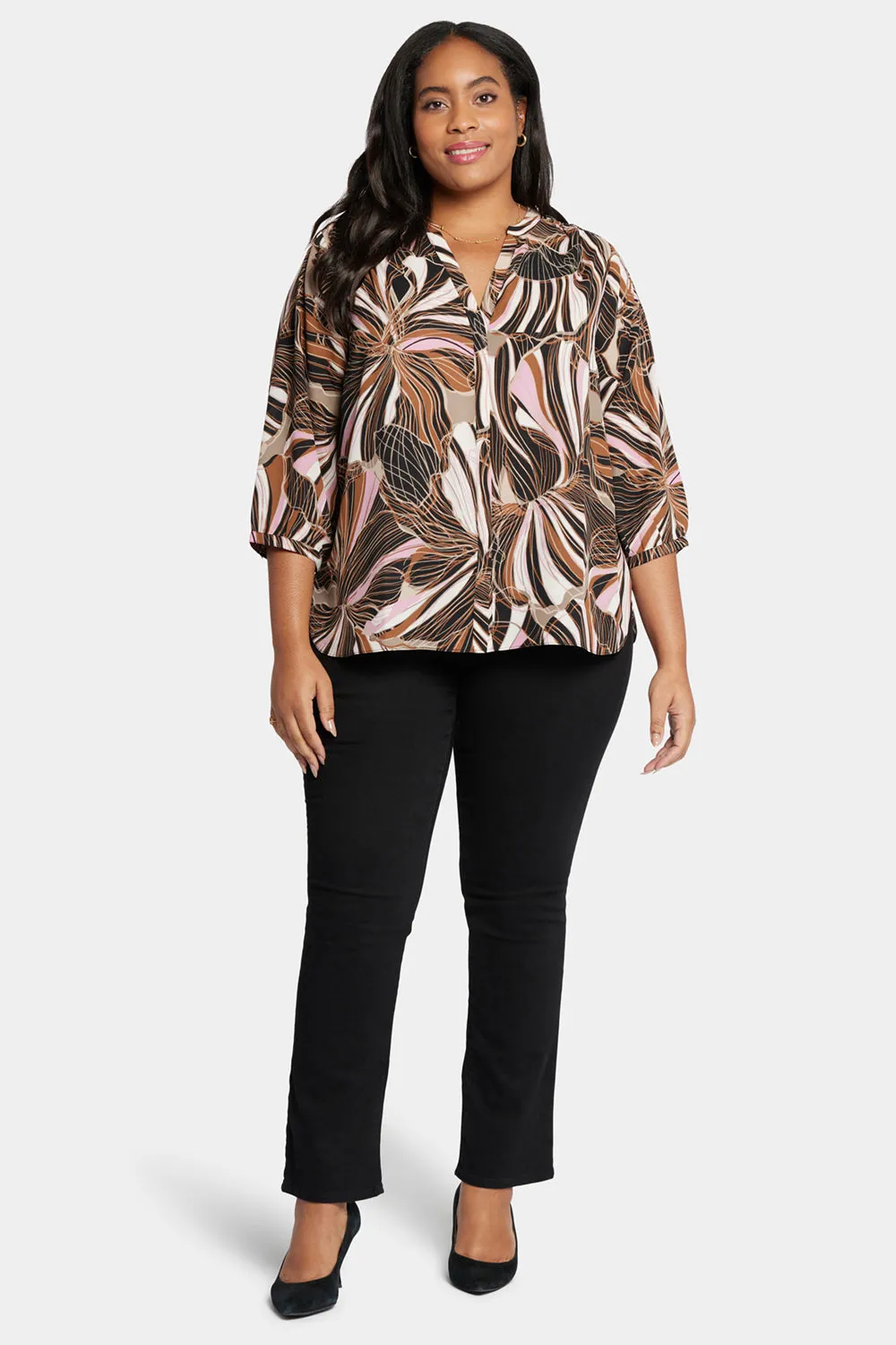 Pintuck Blouse In Plus Size - Half Moon Bay sold by NYDJ product image thumbnail 5