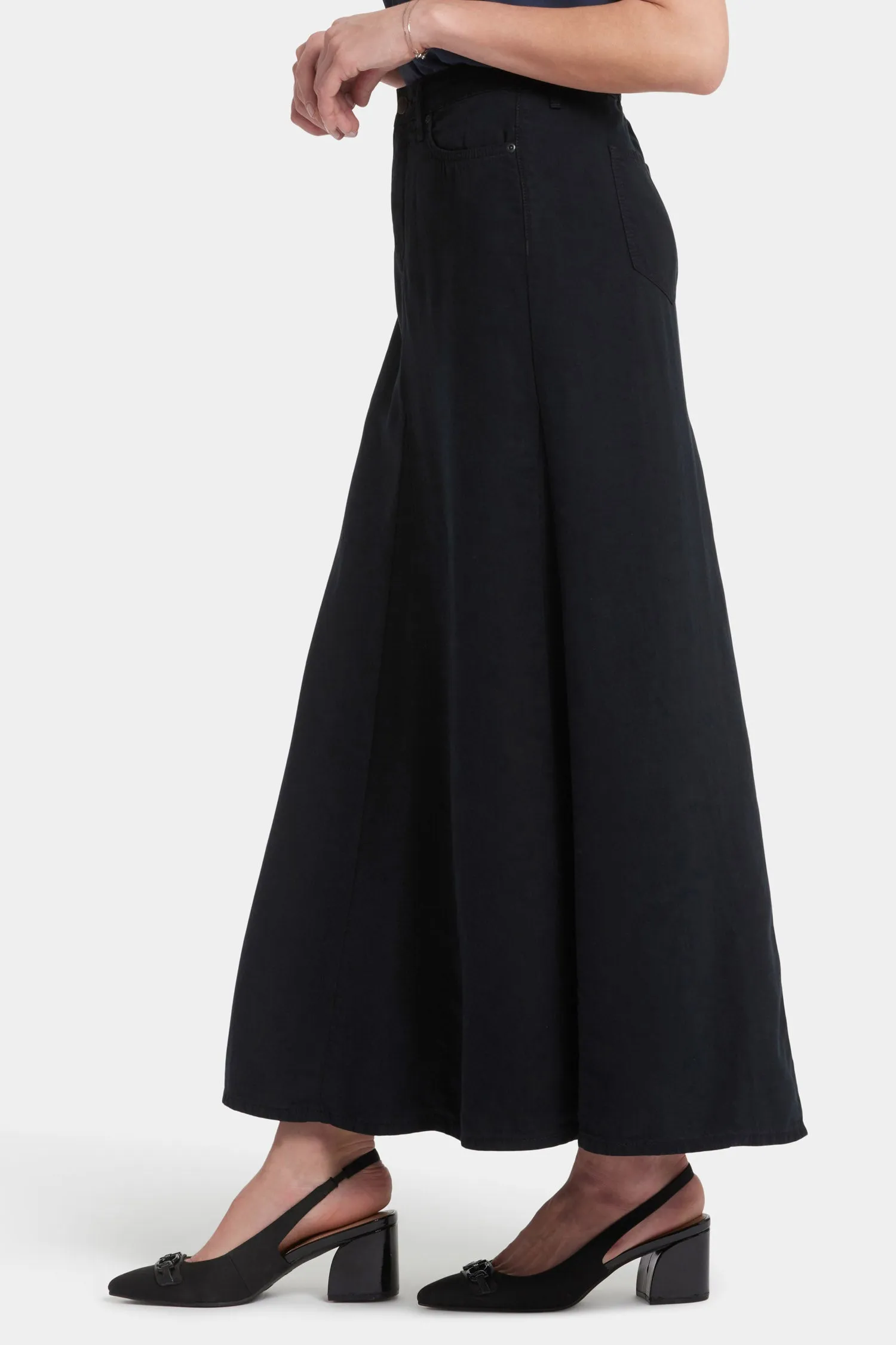 5 Pocket Maxi Skirt - Overdye Black sold by NYDJ product image thumbnail 3