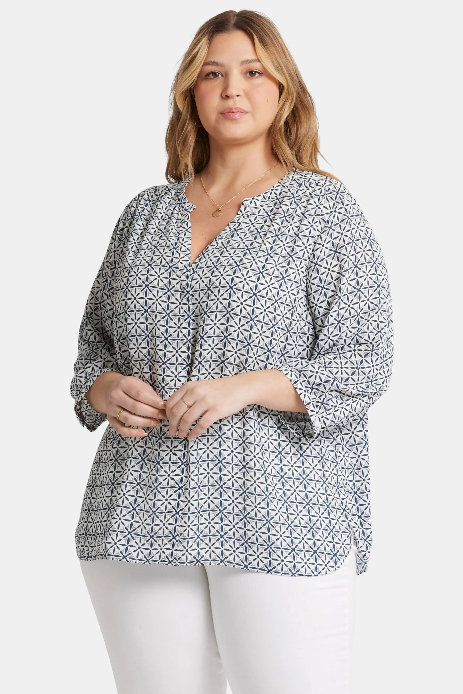 Pintuck Blouse In Plus Size - Early Bird sold by NYDJ product image thumbnail 4