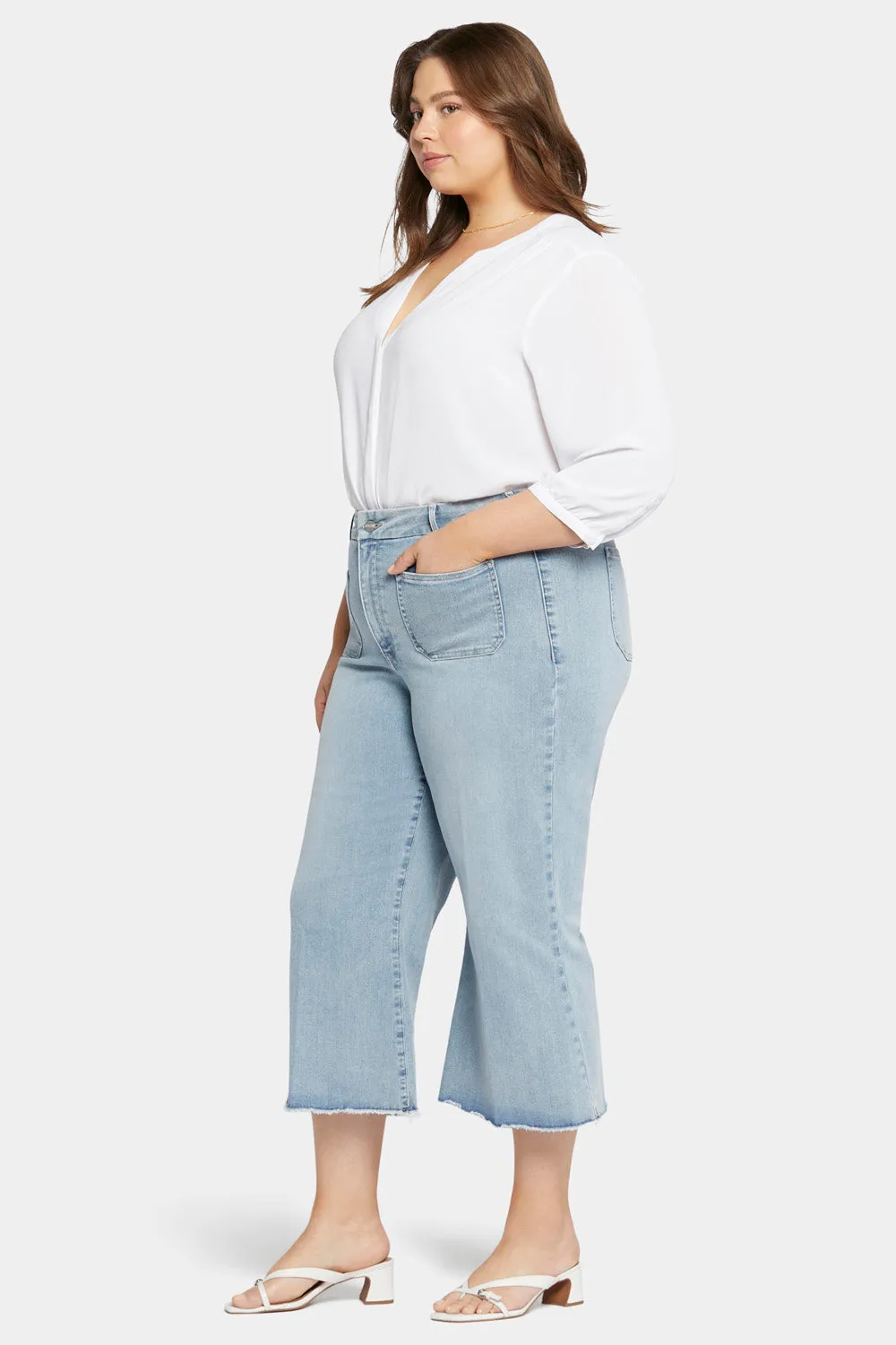 Patchie Wide Leg Capri Jeans In Plus Size - Divine sold by NYDJ product image thumbnail 5