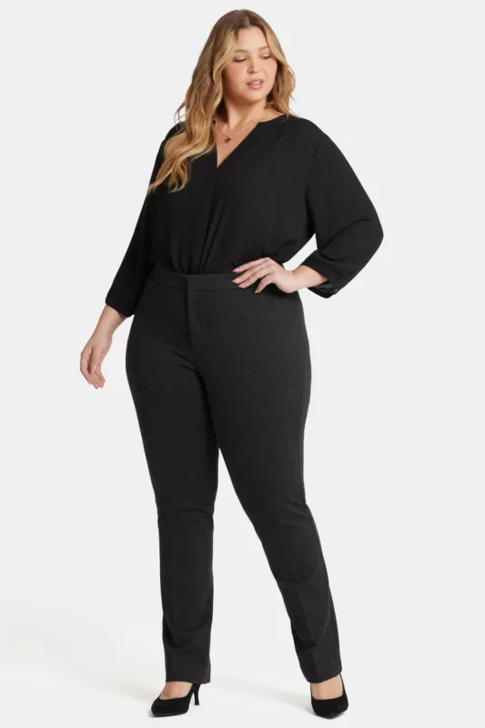 Slim Trouser Pants In Plus Size - Charcoal Heathered sold by NYDJ