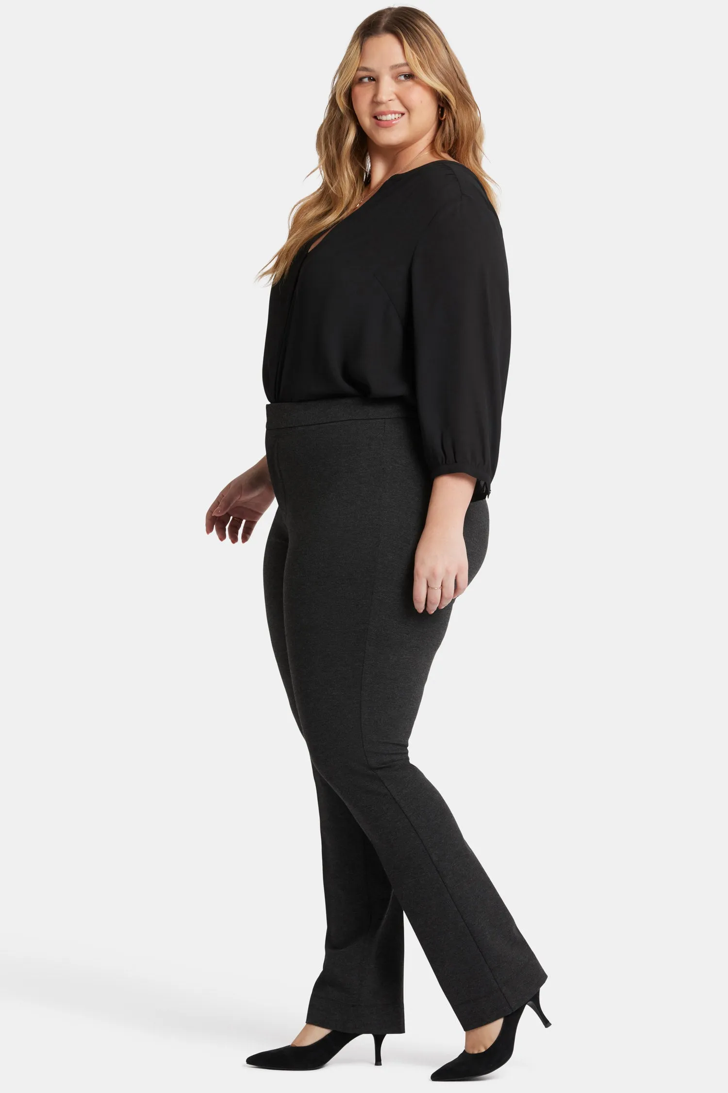 Slim Trouser Pants In Plus Size - Charcoal Heathered sold by NYDJ product image thumbnail 5