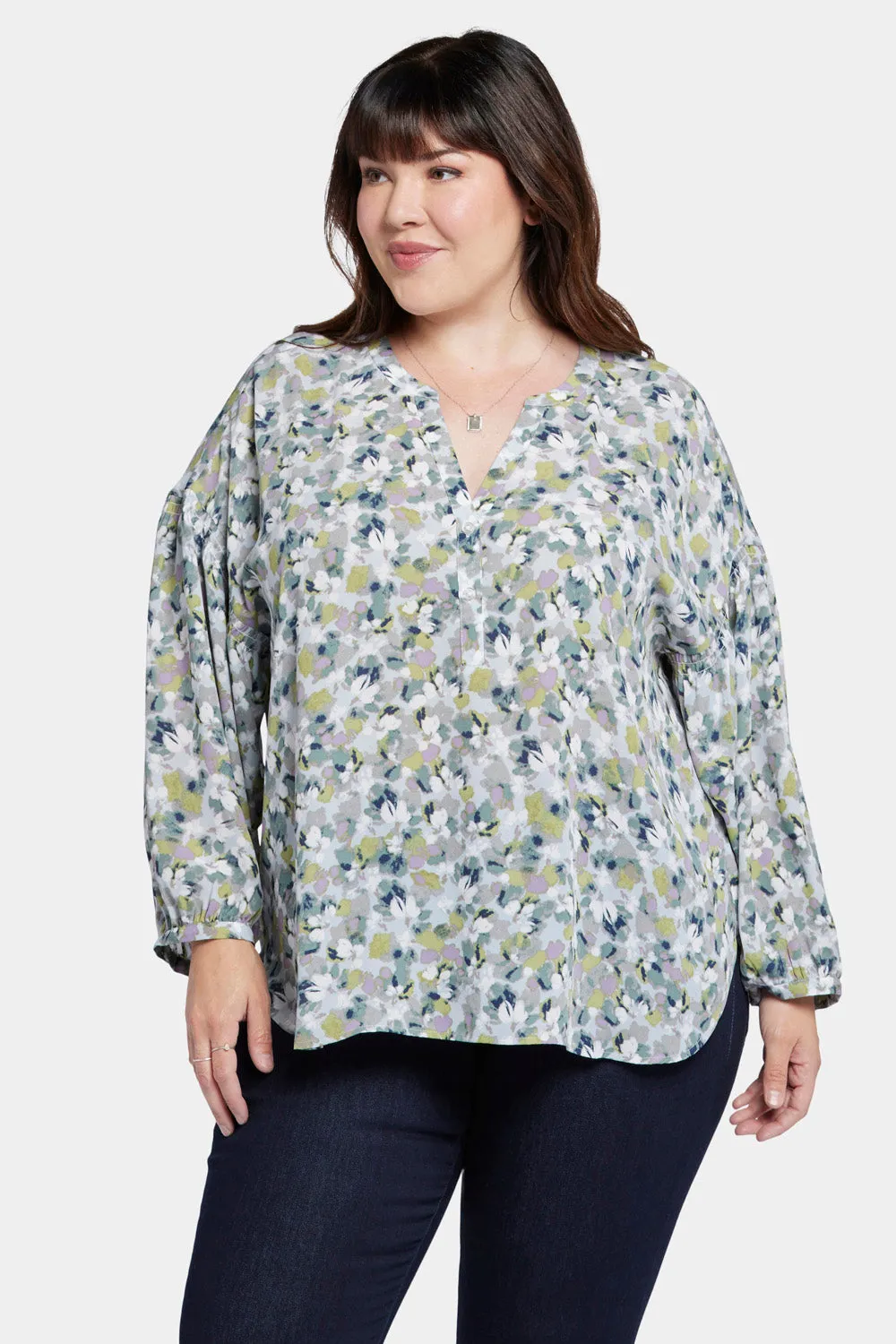 Paulina Peasant Blouse In Plus Size - Bloomington sold by NYDJ product image thumbnail 4