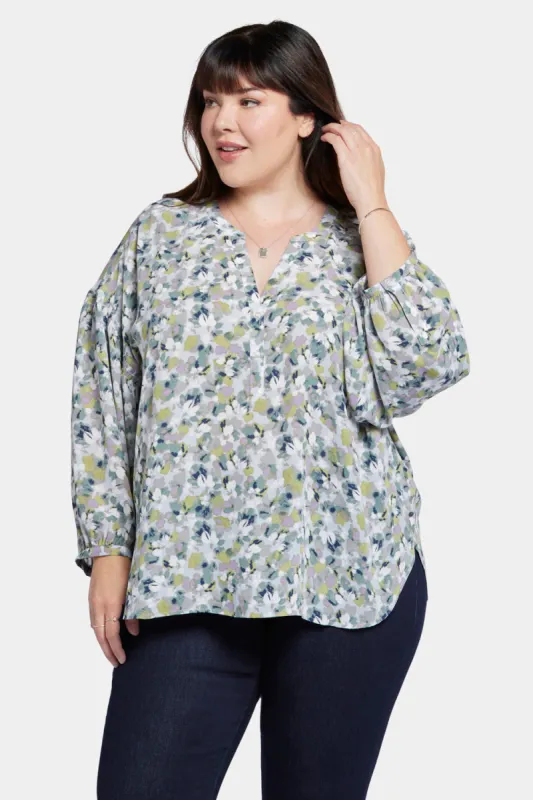Paulina Peasant Blouse In Plus Size - Bloomington sold by NYDJ