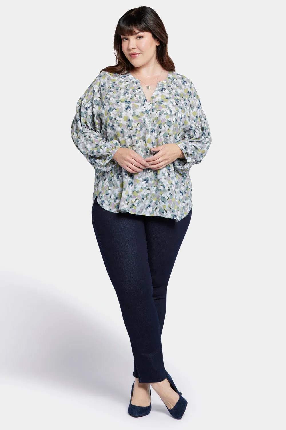 Paulina Peasant Blouse In Plus Size - Bloomington sold by NYDJ product image thumbnail 5