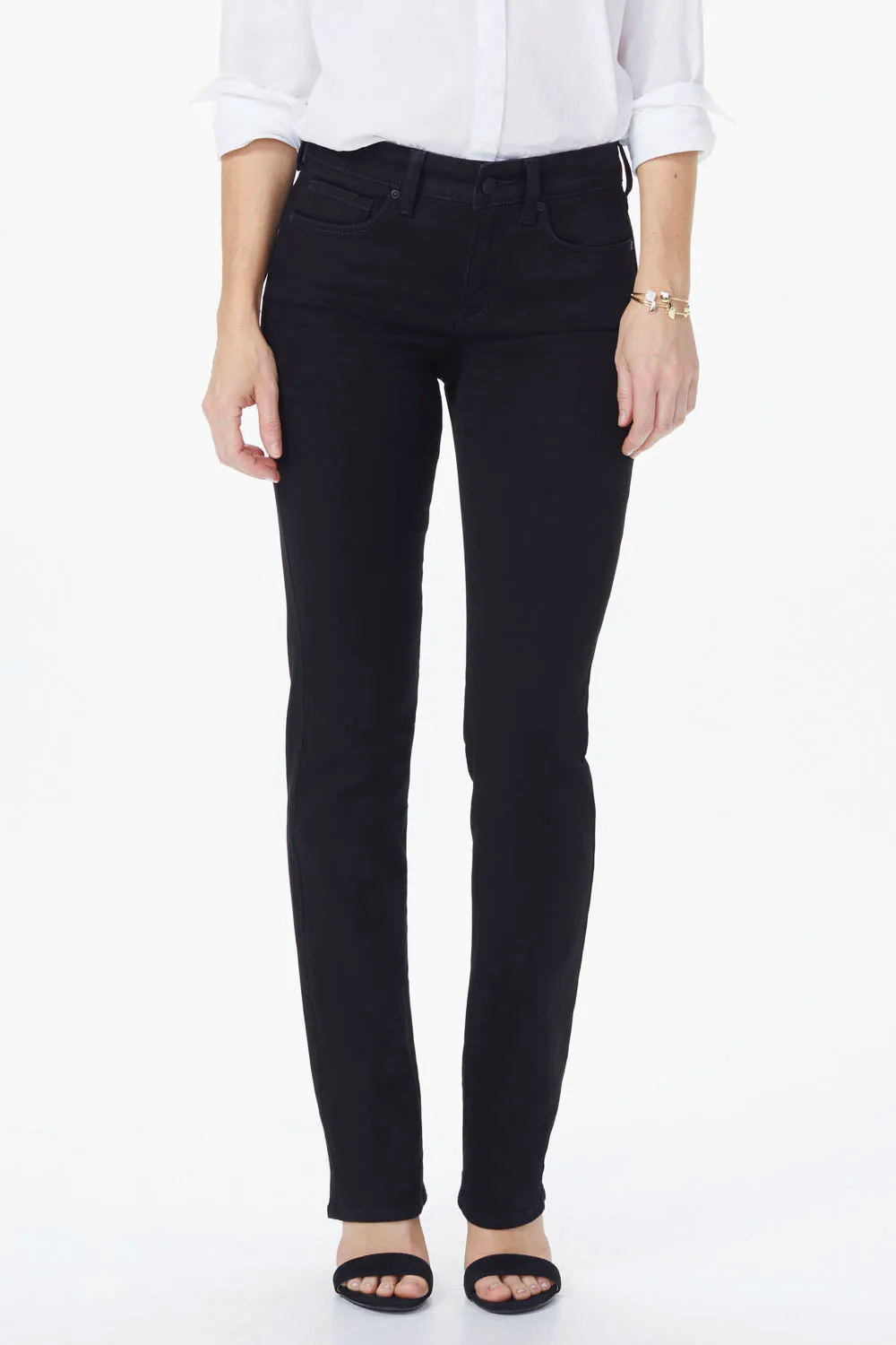 Marilyn Straight Jeans In Petite - Black sold by NYDJ product image thumbnail 2