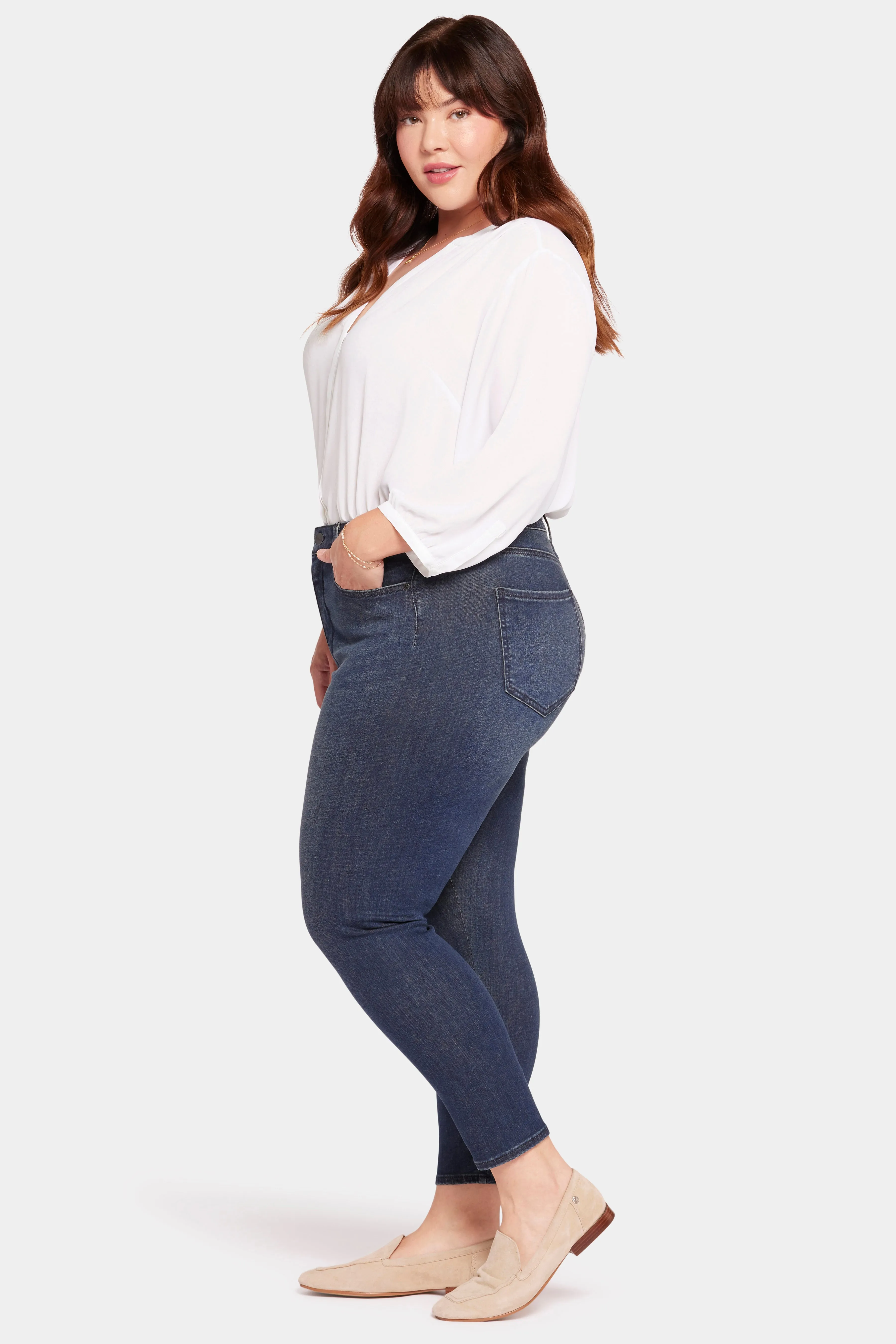 Le Silhouette Ami Skinny Jeans In Petite Plus Size - Precious sold by NYDJ product image thumbnail 5