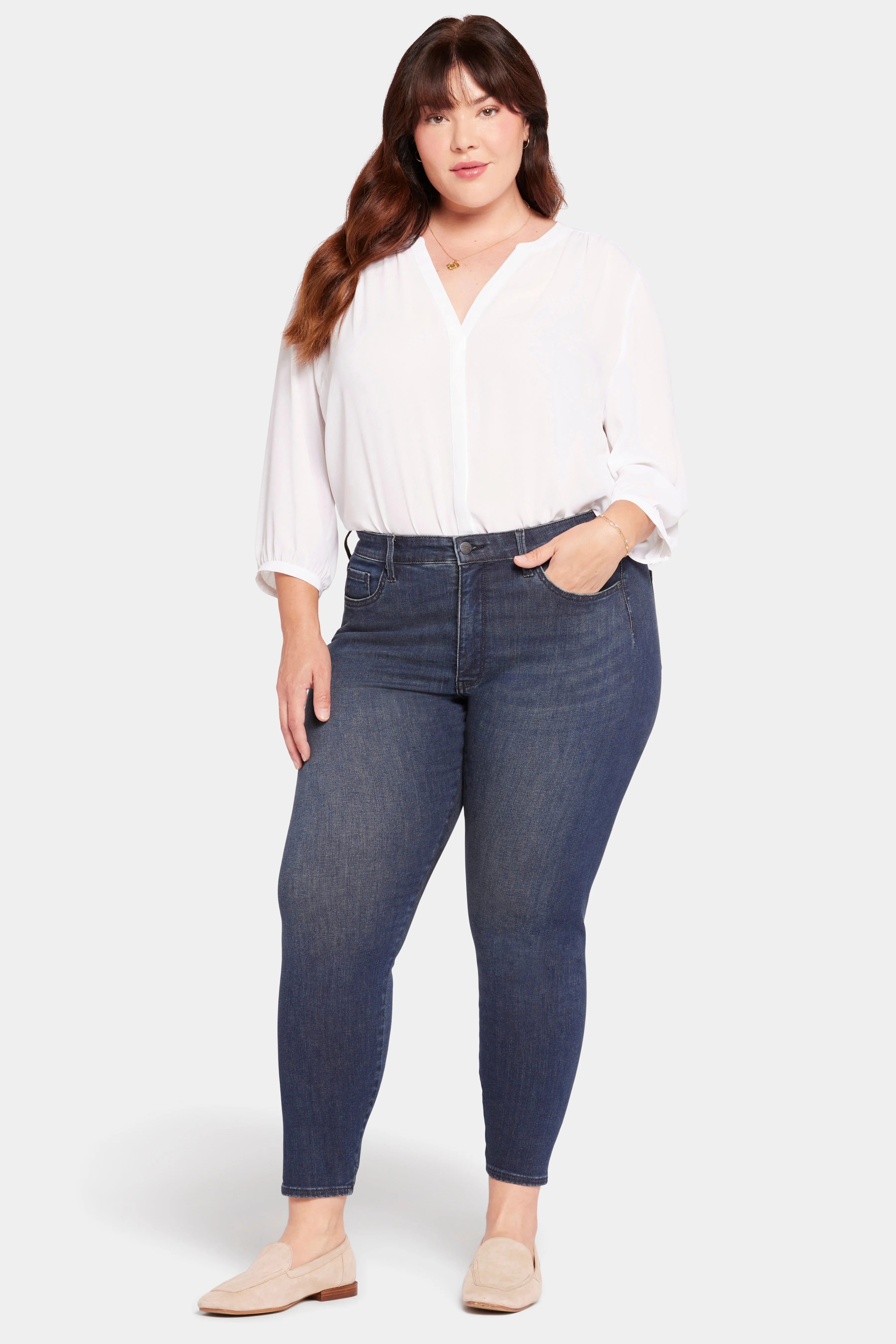 Le Silhouette Ami Skinny Jeans In Petite Plus Size - Precious sold by NYDJ product image thumbnail 4