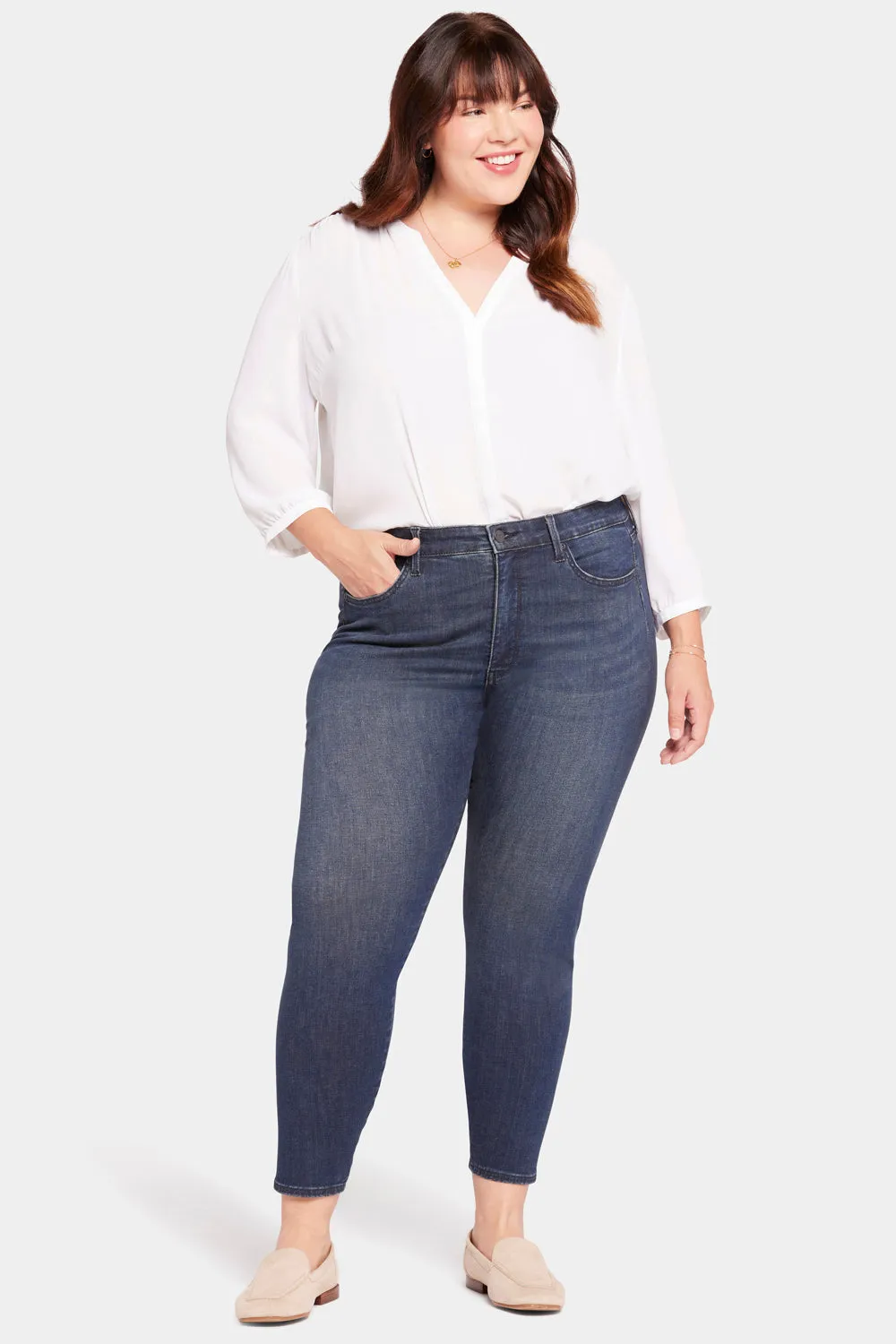 Le Silhouette Ami Skinny Jeans In Petite Plus Size - Precious sold by NYDJ
