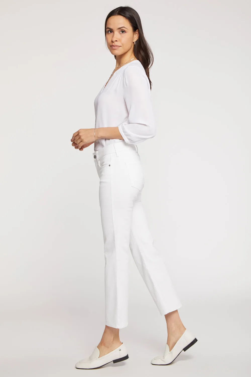 Marilyn Straight Ankle Jeans - Optic White sold by NYDJ product image thumbnail 5