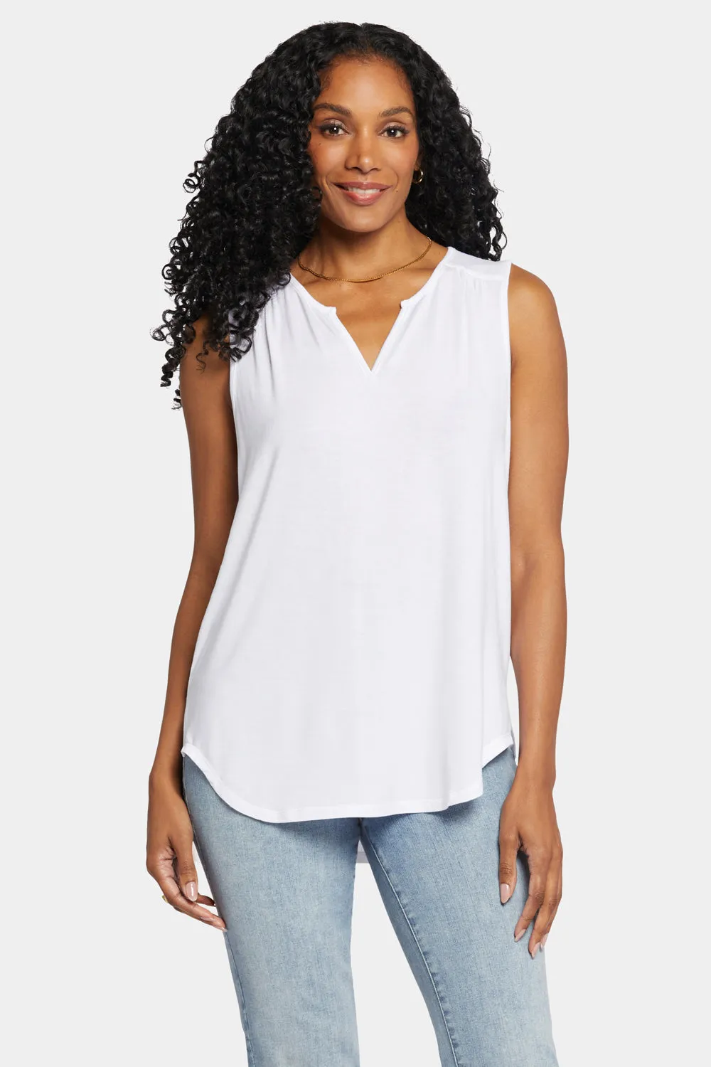 Sleeveless Perfect Tee - Optic White sold by NYDJ