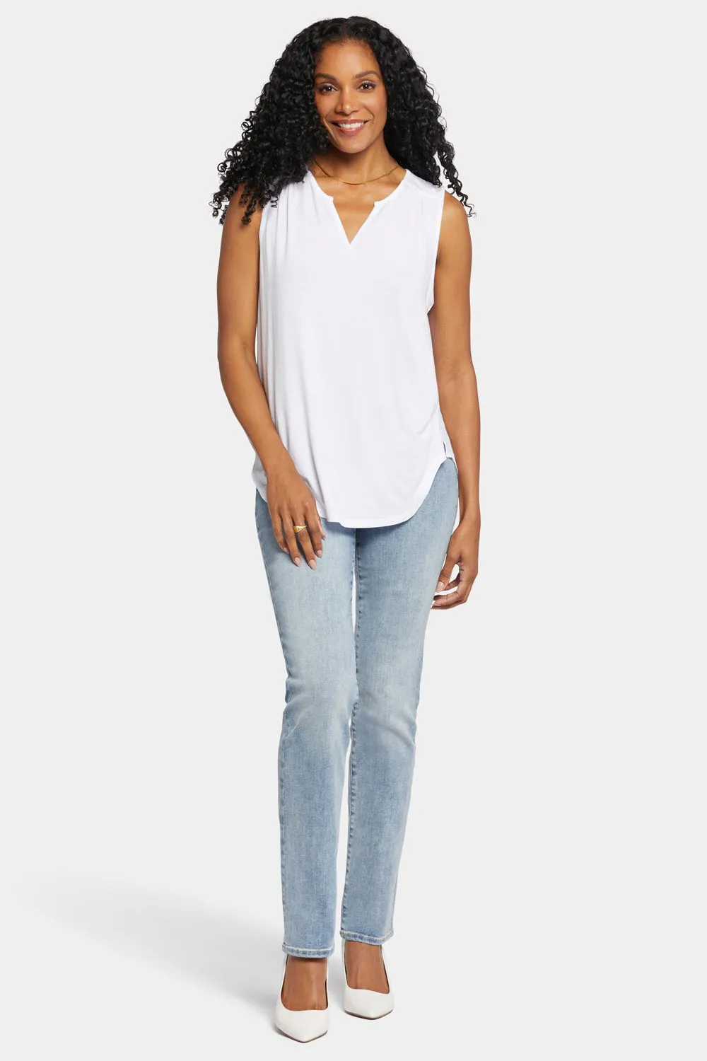 Sleeveless Perfect Tee - Optic White sold by NYDJ product image thumbnail 5