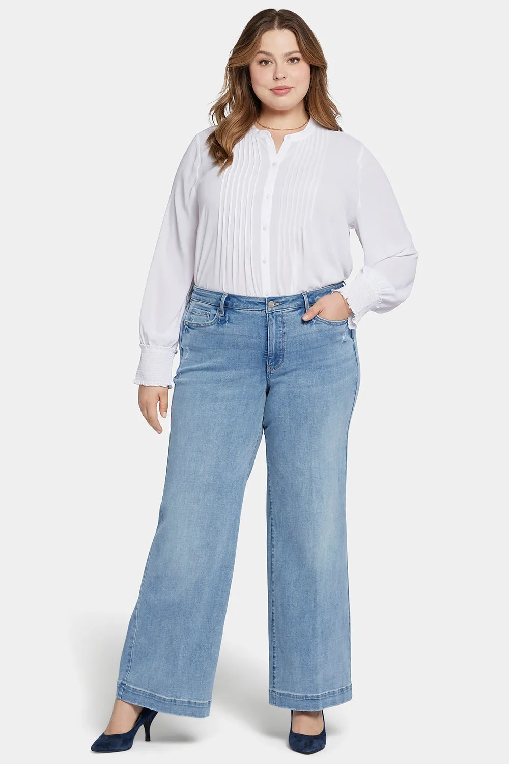 Teresa Wide Leg Jeans In Plus Size - Lakefront sold by NYDJ