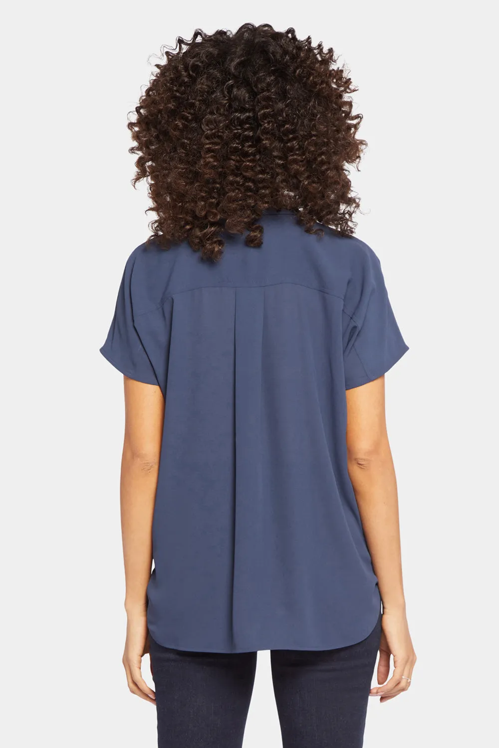 Becky Short Sleeved Blouse - Oxford Navy sold by NYDJ product image thumbnail 2