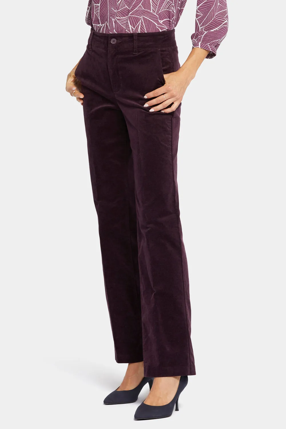 Straight Leg Trouser Pants - Eggplant sold by NYDJ product image thumbnail 3