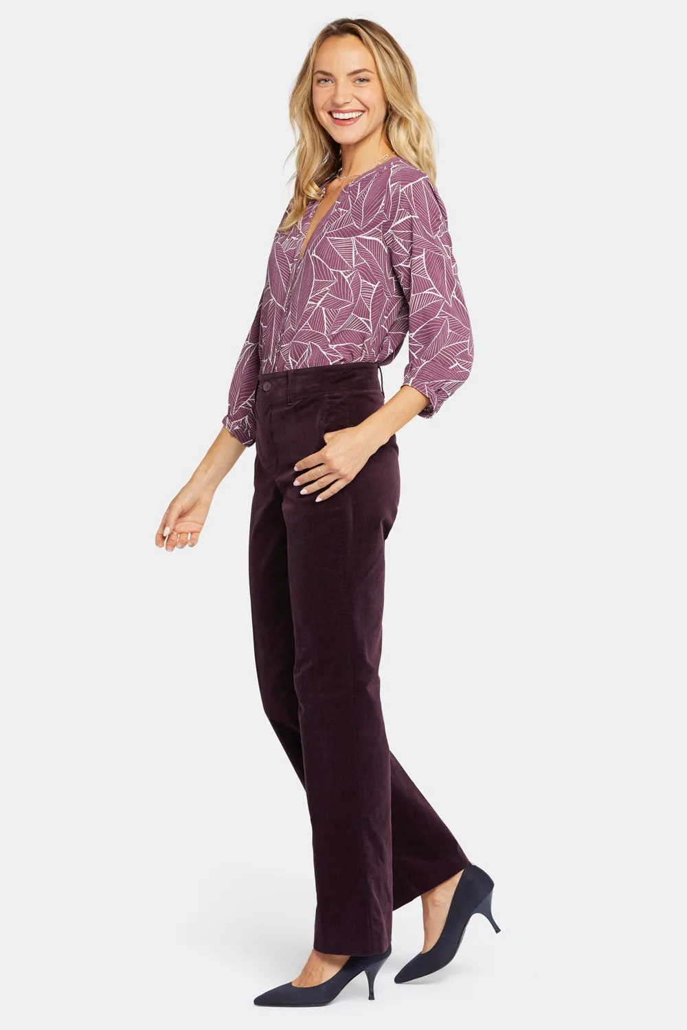 Straight Leg Trouser Pants - Eggplant sold by NYDJ product image thumbnail 5