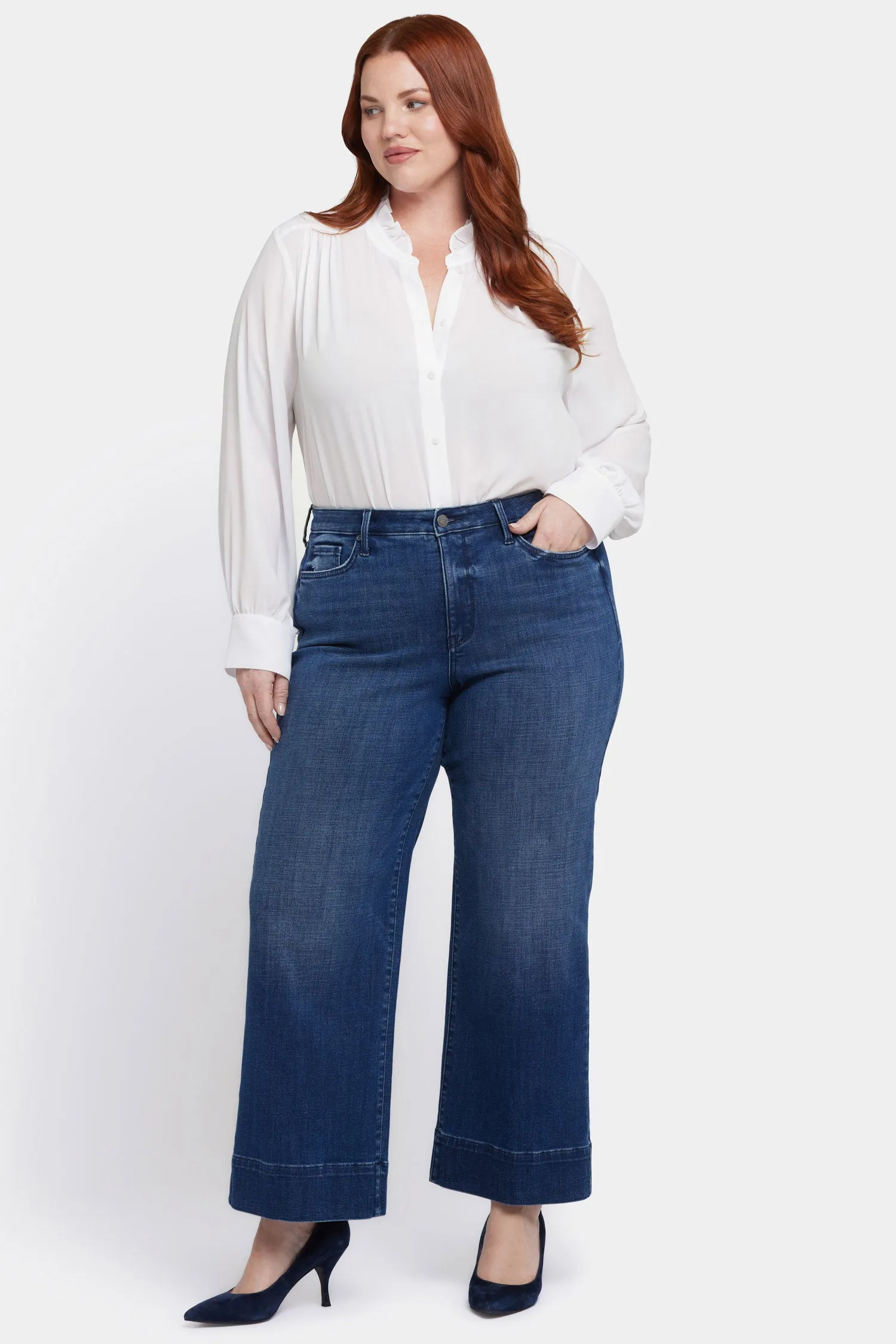 Teresa Wide Leg Ankle Jeans In Plus Size - Moonlight sold by NYDJ product image thumbnail 4
