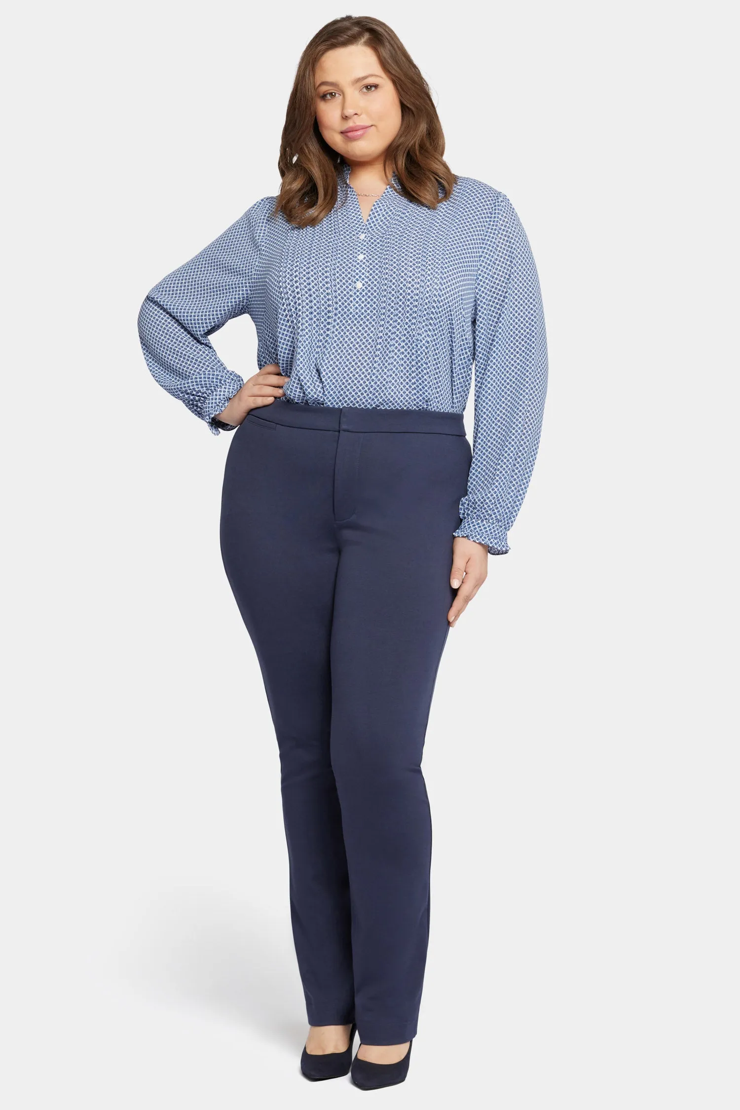 Slim Trouser Pants In Plus Size - Oxford Navy sold by NYDJ