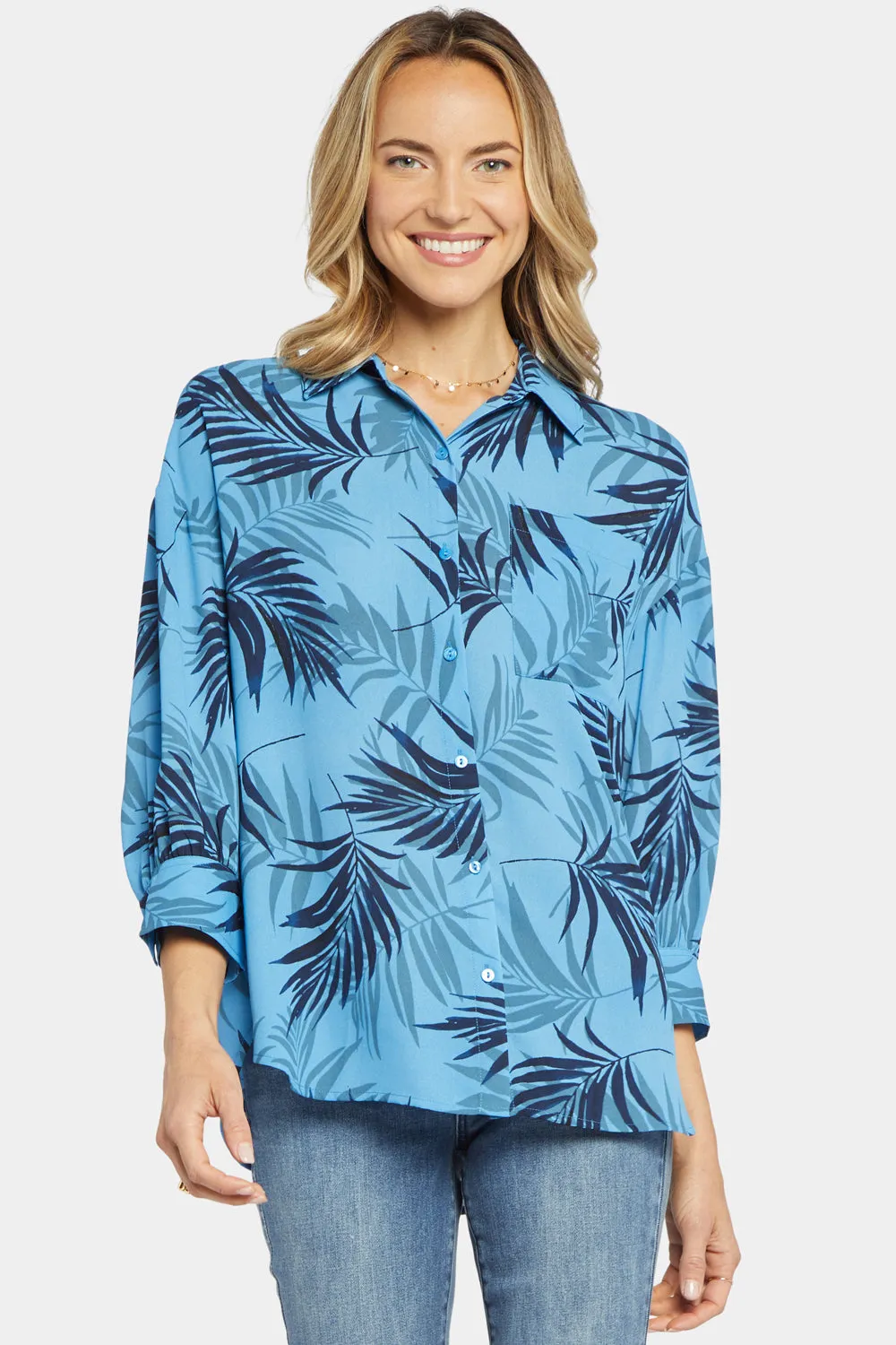 Zoey Blouse - Lake Palm sold by NYDJ product image thumbnail 4
