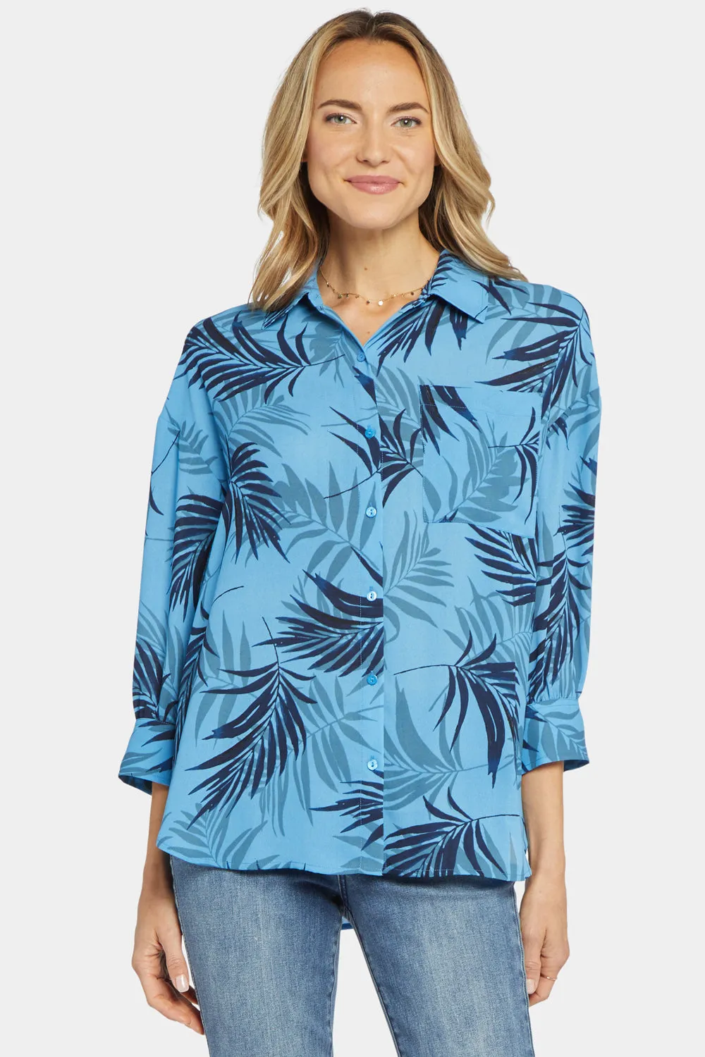 Zoey Blouse - Lake Palm sold by NYDJ
