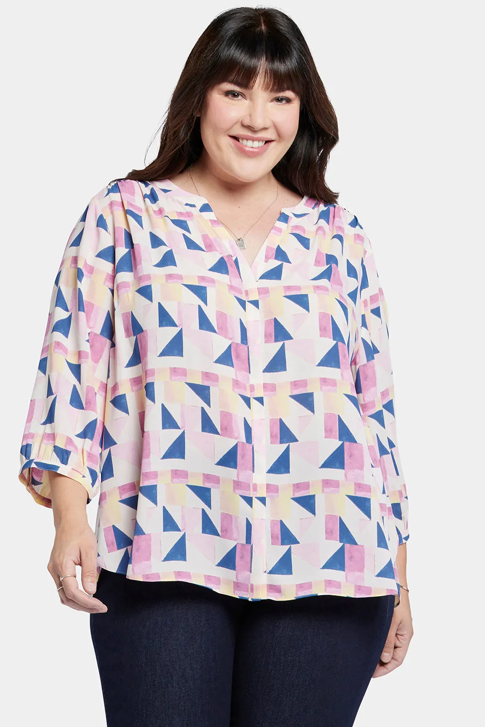 Pintuck Blouse In Plus Size - Marquette sold by NYDJ product image thumbnail 4