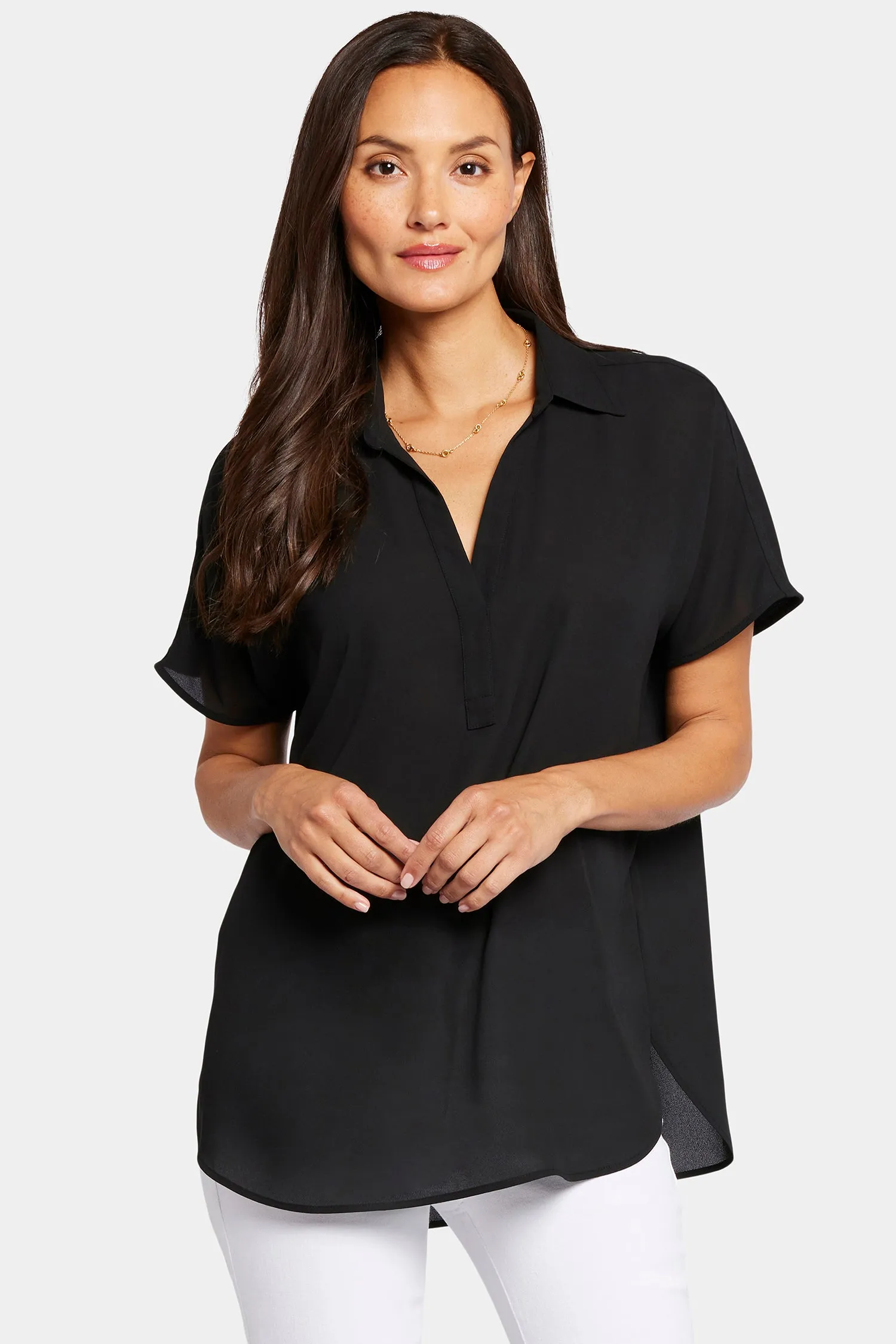 Becky Short Sleeved Blouse - Black sold by NYDJ