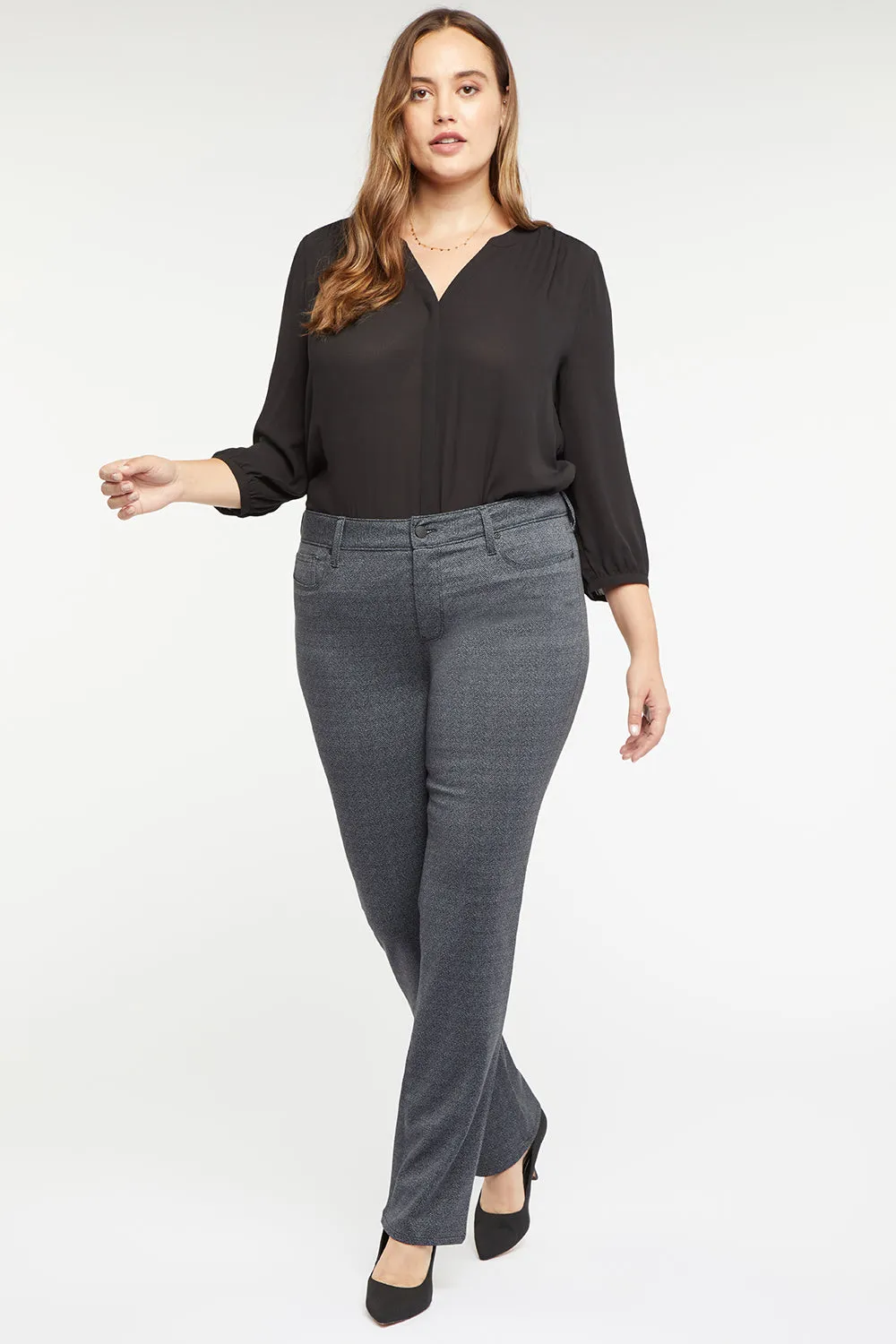Marilyn Straight Pants In Plus Size - Lyon Herri sold by NYDJ product image thumbnail 5