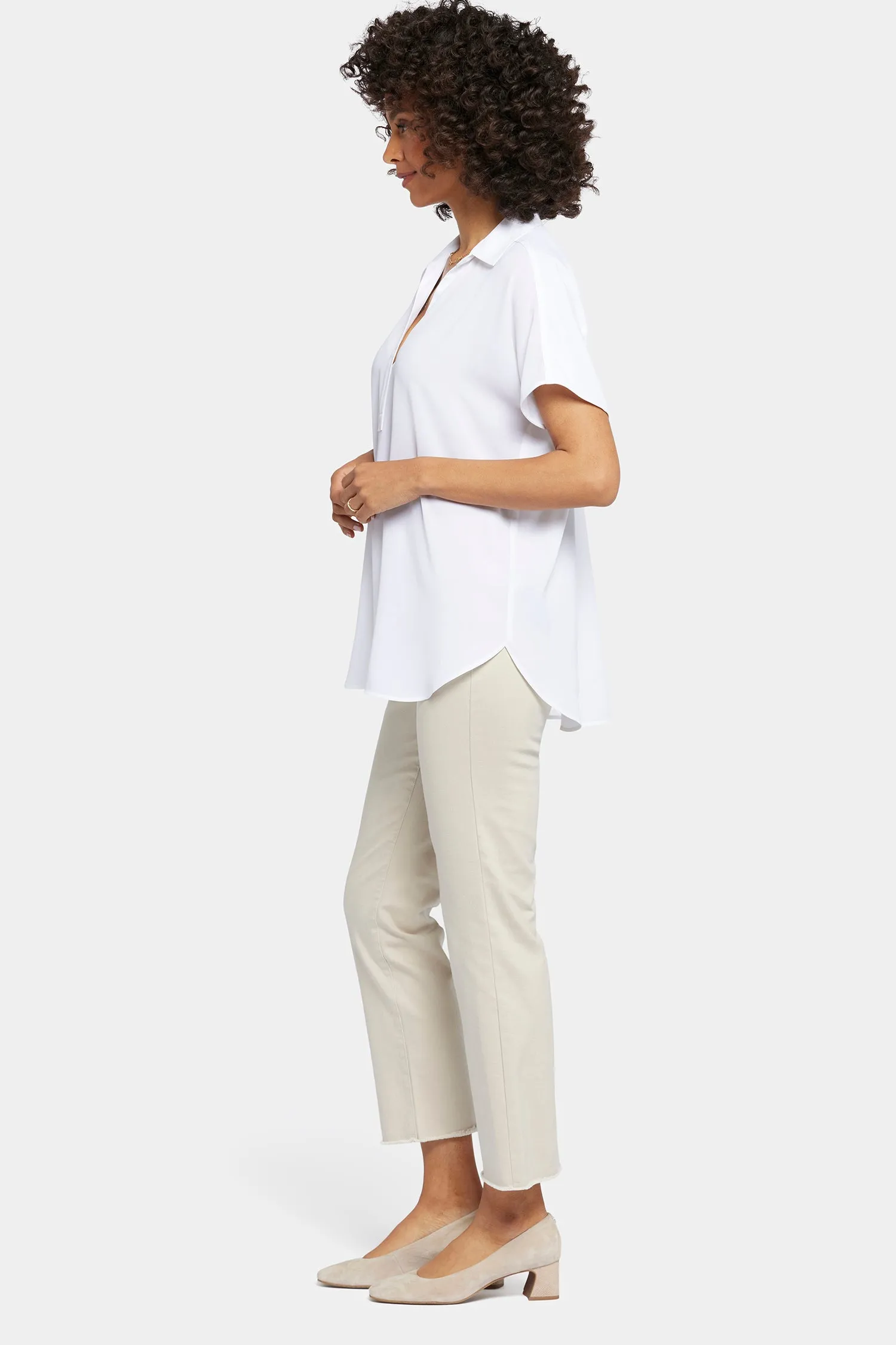 Becky Short Sleeved Blouse - Optic White sold by NYDJ product image thumbnail 3