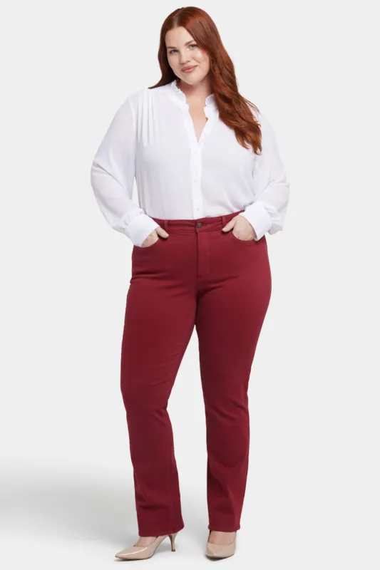 Marilyn Straight Jeans In Plus Size - Wild Currant sold by NYDJ