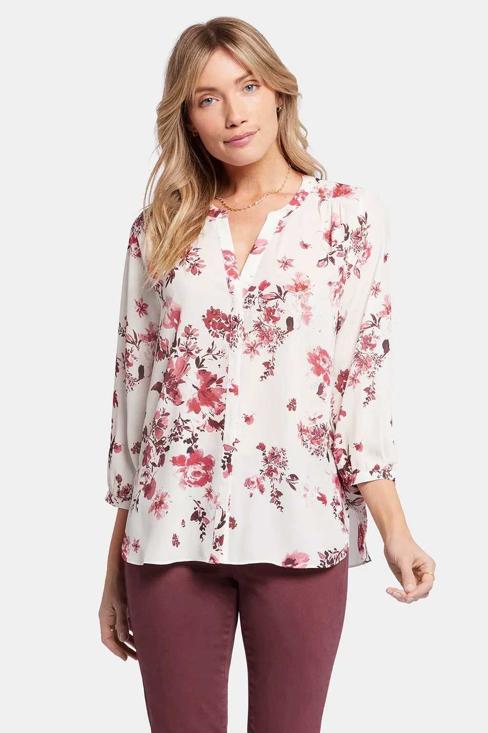 Pintuck Blouse - Harmony Garden sold by NYDJ product image thumbnail 4