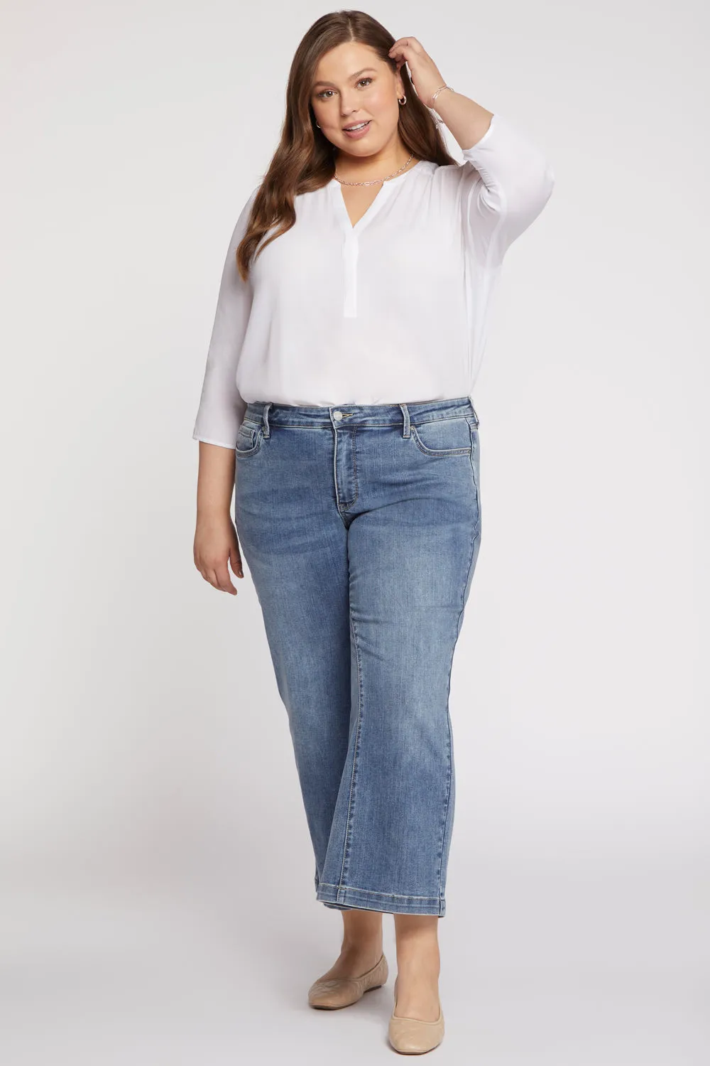 Teresa Wide Leg Ankle Jeans In Plus Size - Loire sold by NYDJ product image thumbnail 5