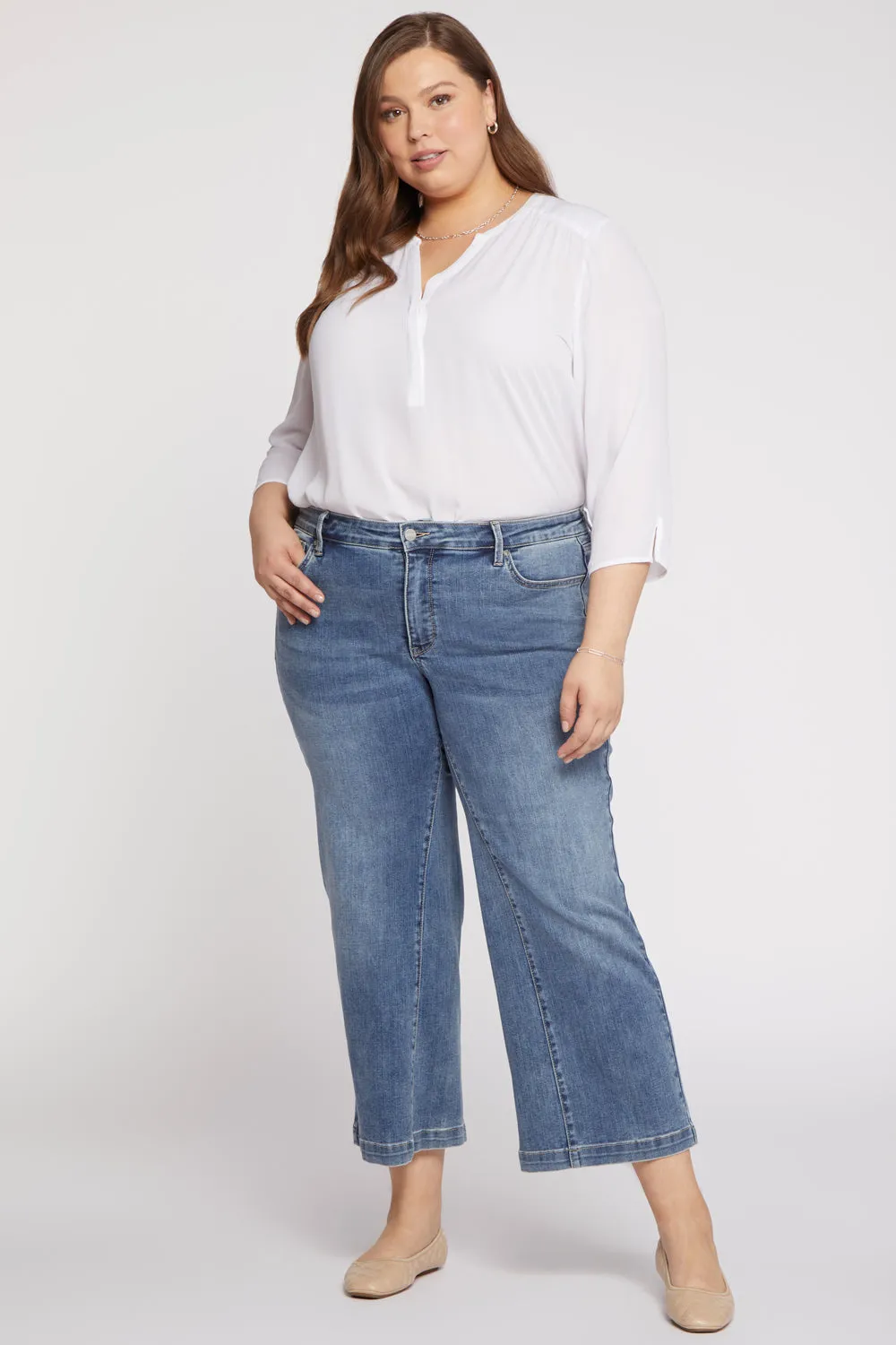 Teresa Wide Leg Ankle Jeans In Plus Size - Loire sold by NYDJ product image thumbnail 4